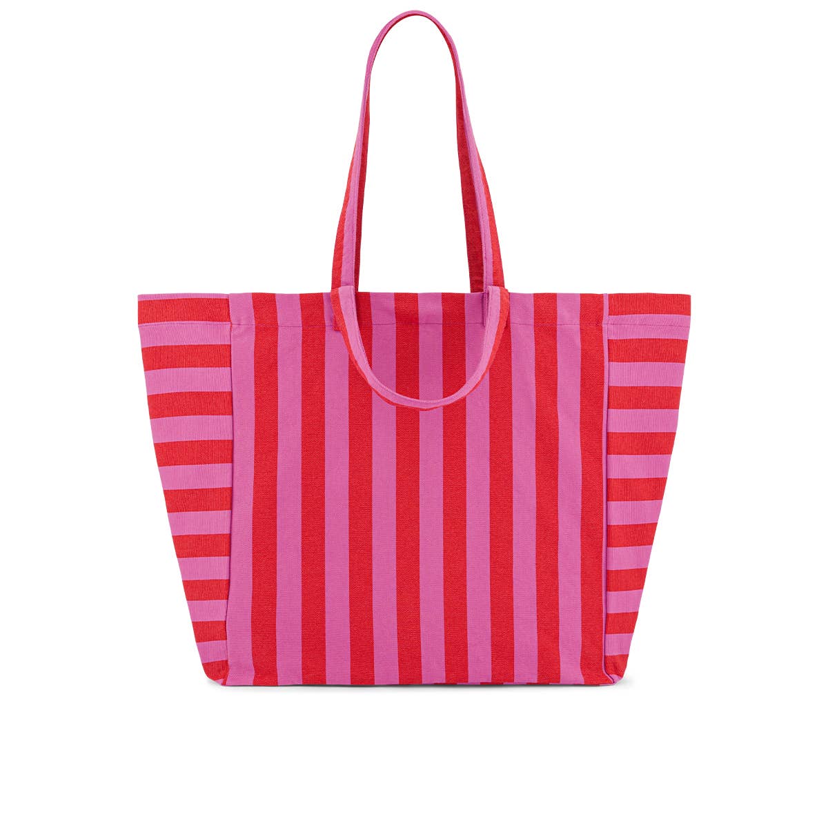 Elisa Tote Bag | Orchid & Tomato Stripes