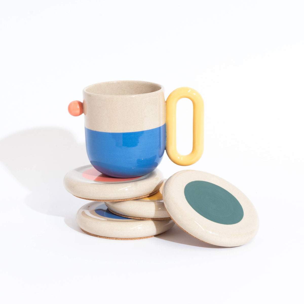 Color Block Coasters | Set of 4