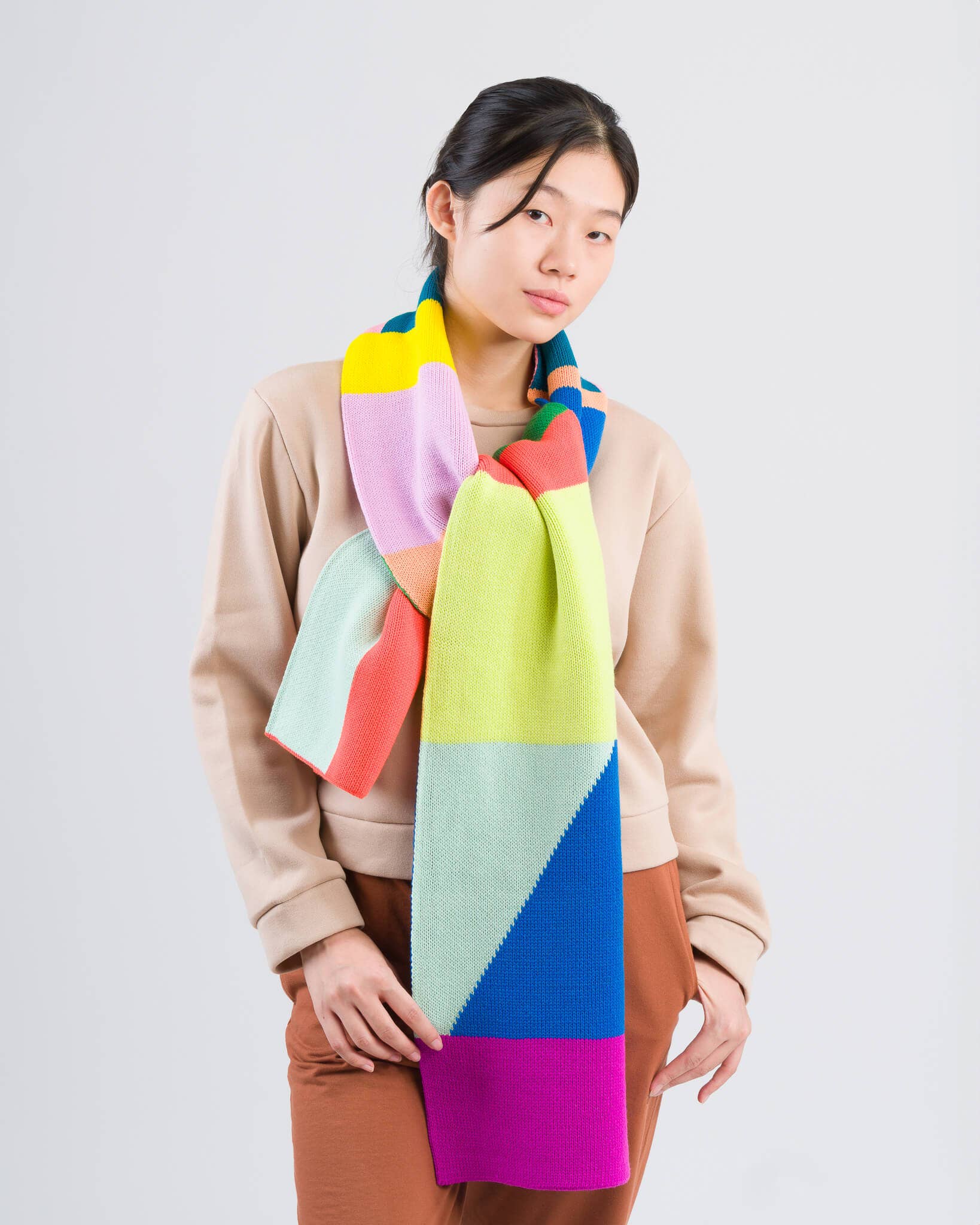 Mismatch Big Scarf | Rainbow
