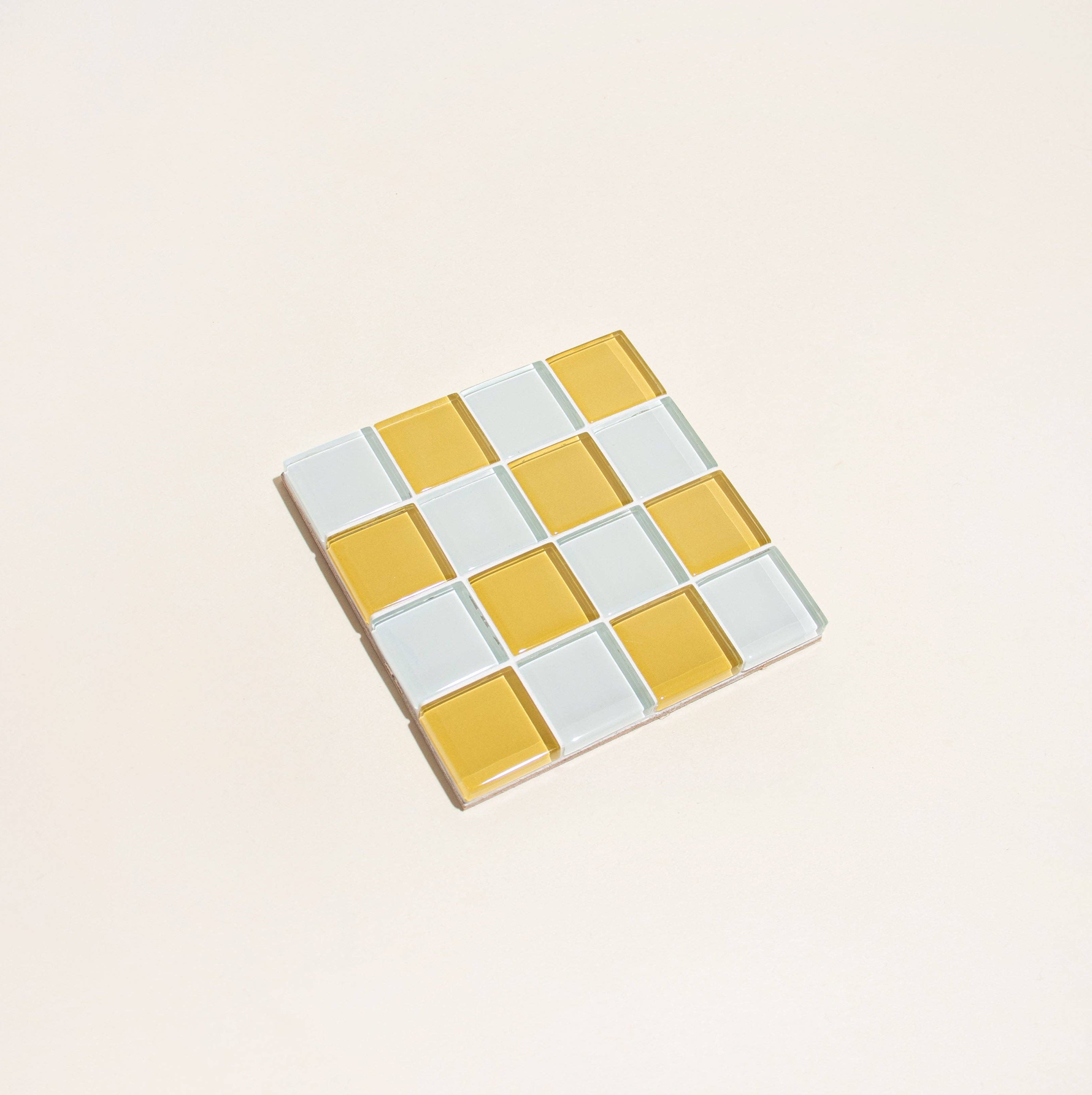 Glass Tile Coaster | Honey Milk Chocolate