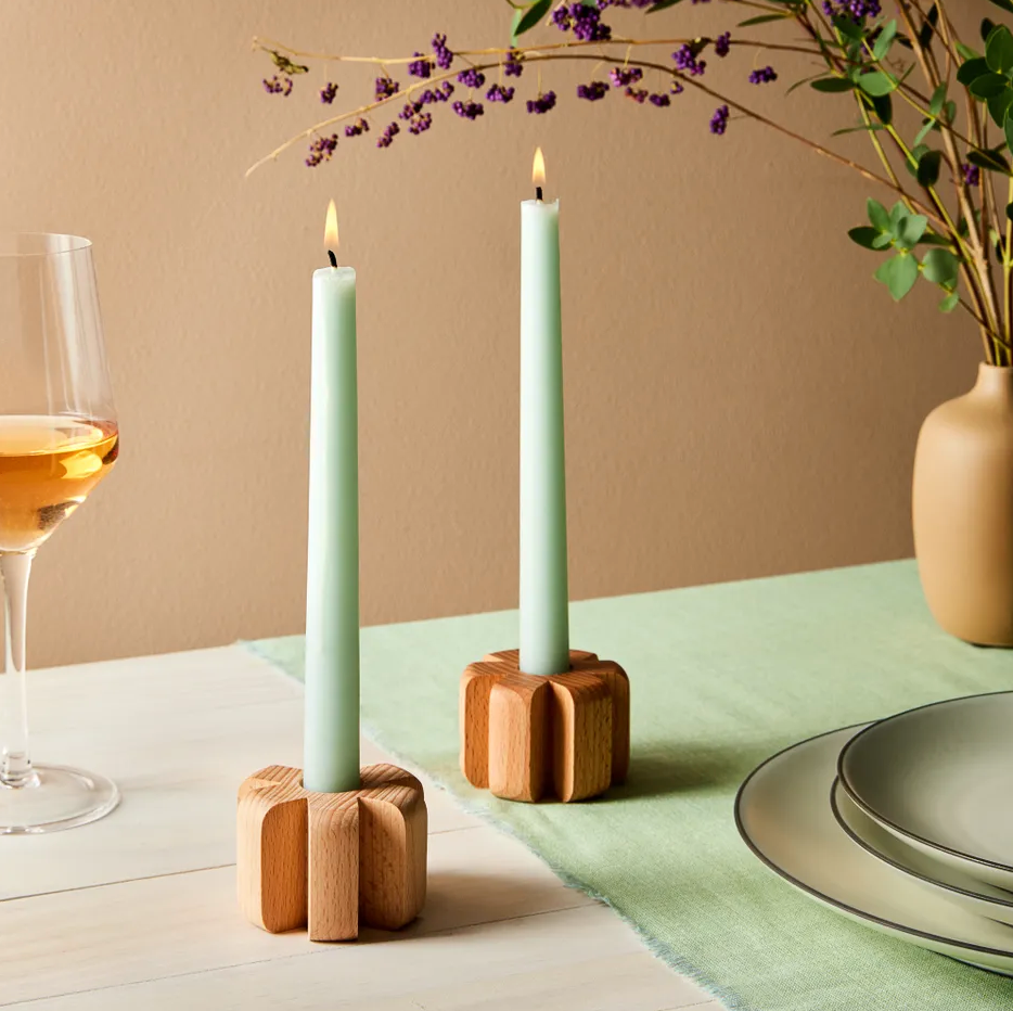 Asterisk Candleholder Pair | Lilac