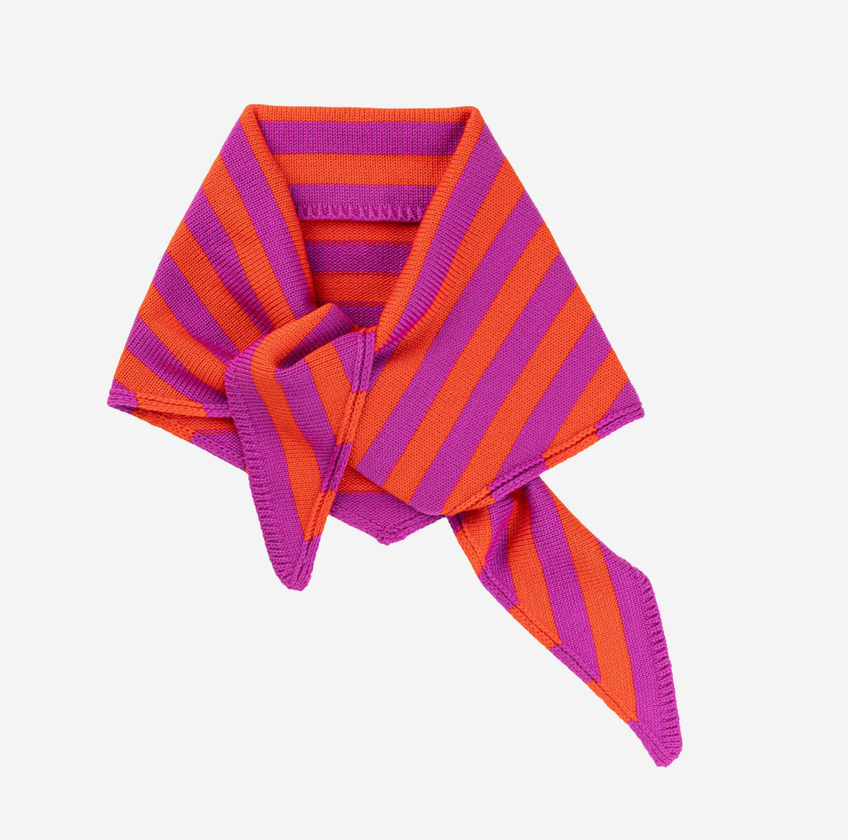 Simple Stripe Triangle Scarf | Poppy Magenta