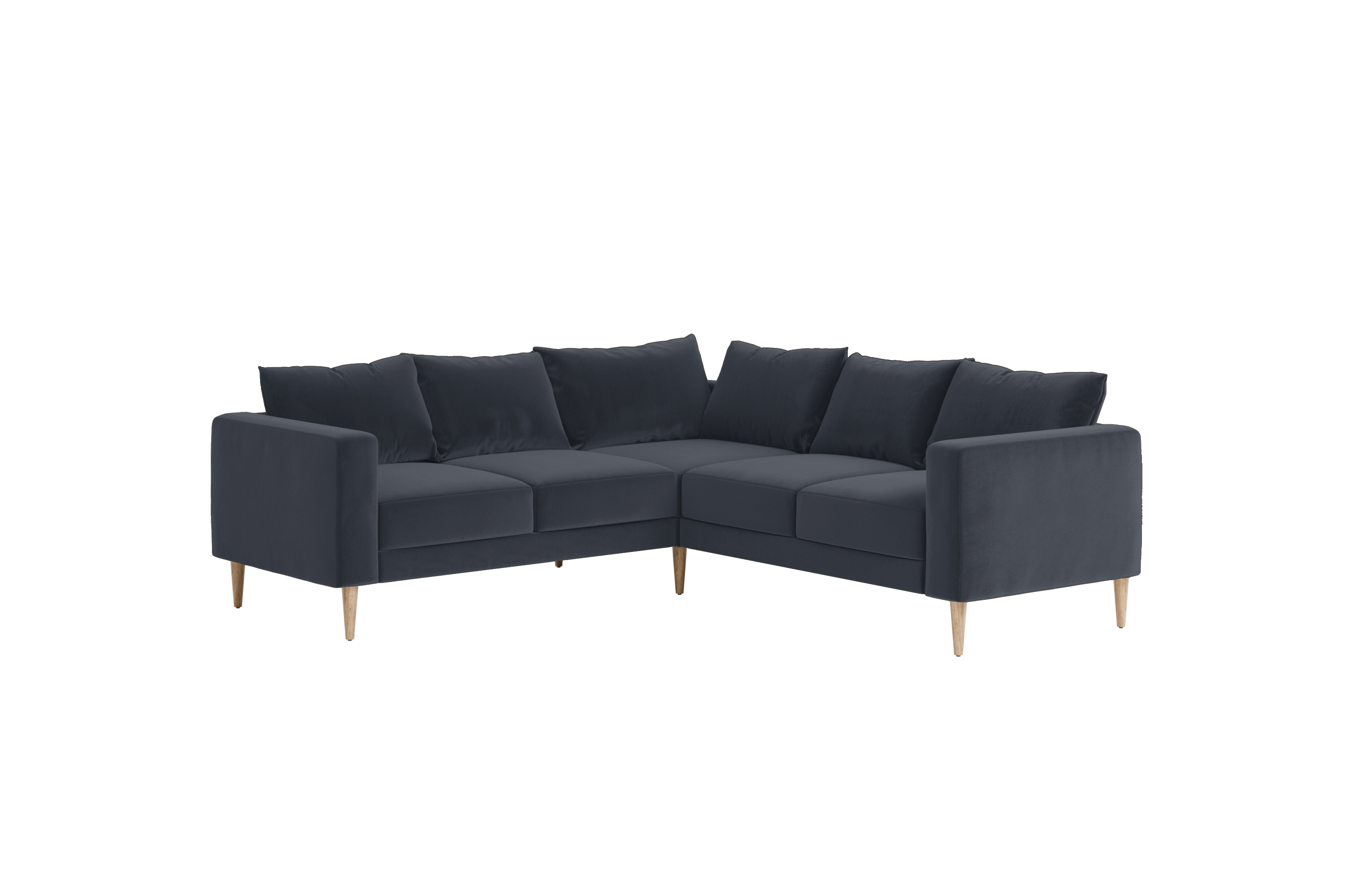 The Essential Corner Sectional | 5 Seat | Recycled Velvet