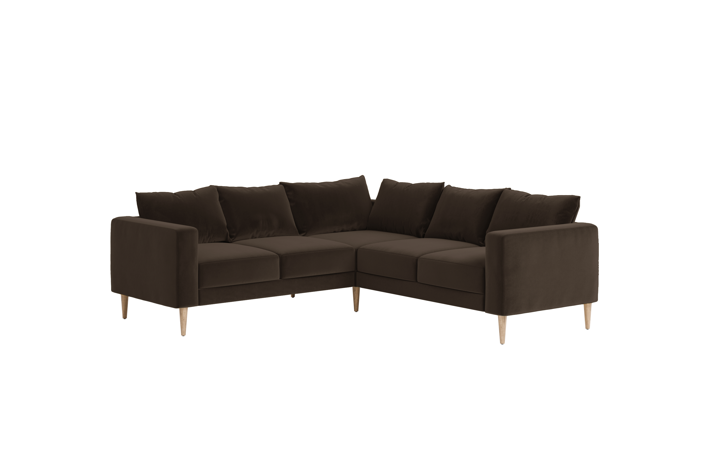 The Essential Corner Sectional | 5 Seat | Recycled Velvet