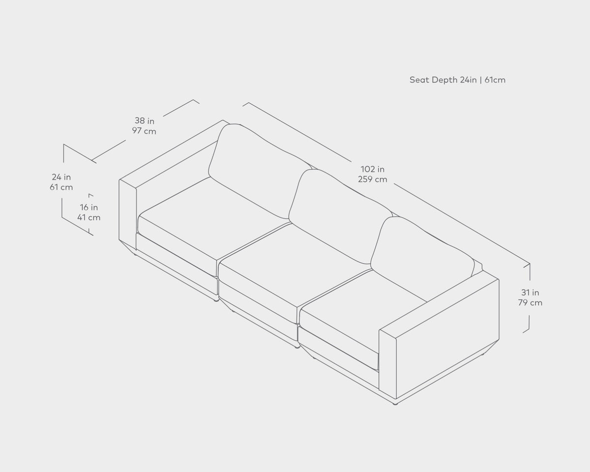 Podium Modular 3PC Sofa