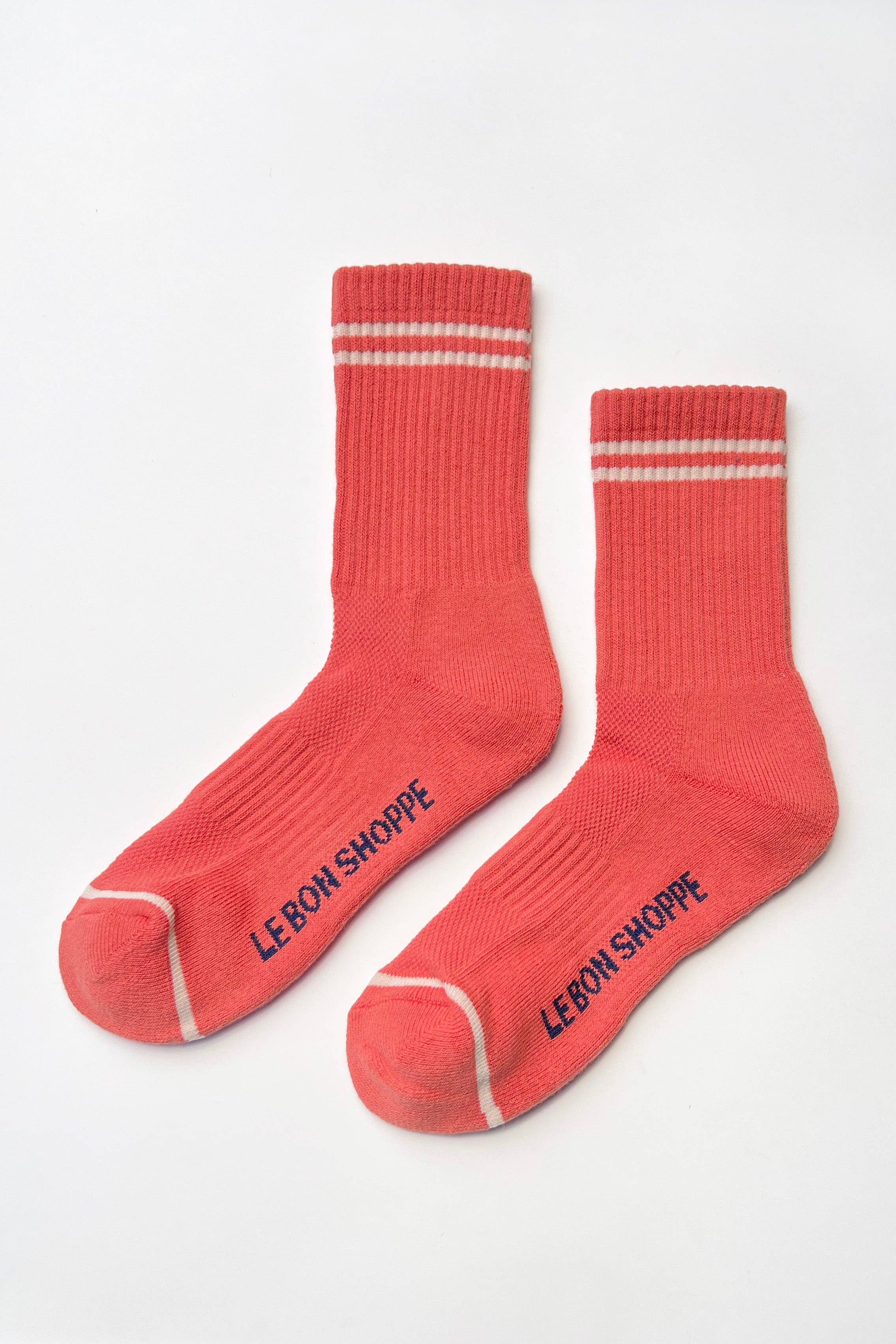 Boyfriend Socks | Coral