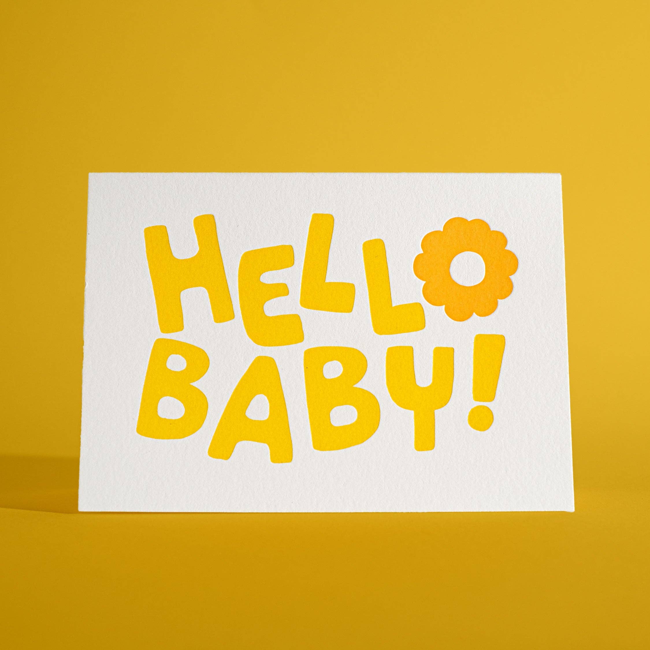 Hello Baby Letterpress Card