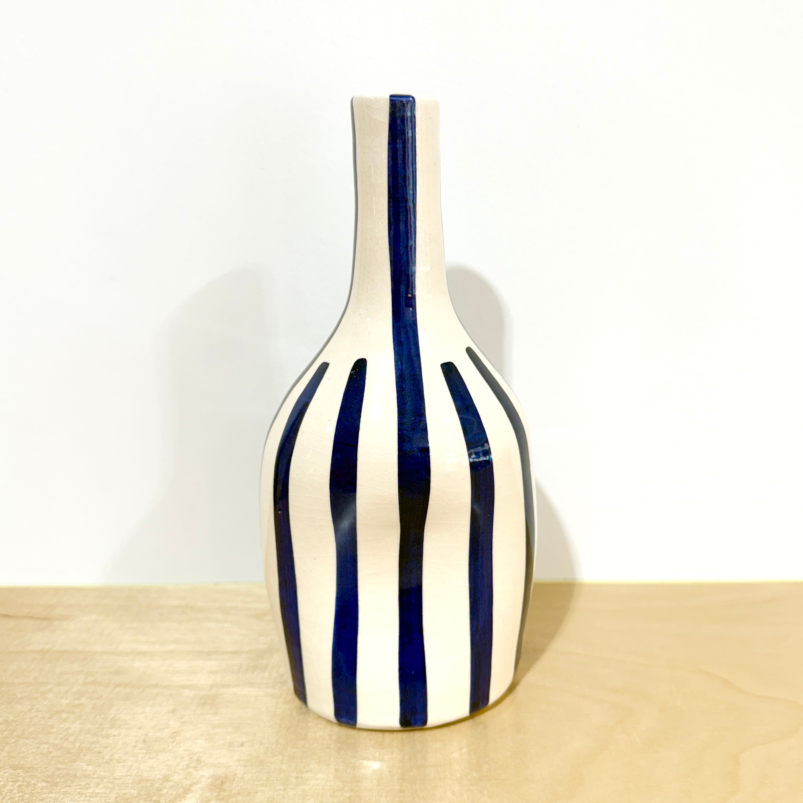 Striped Moroccan Vase | Blue
