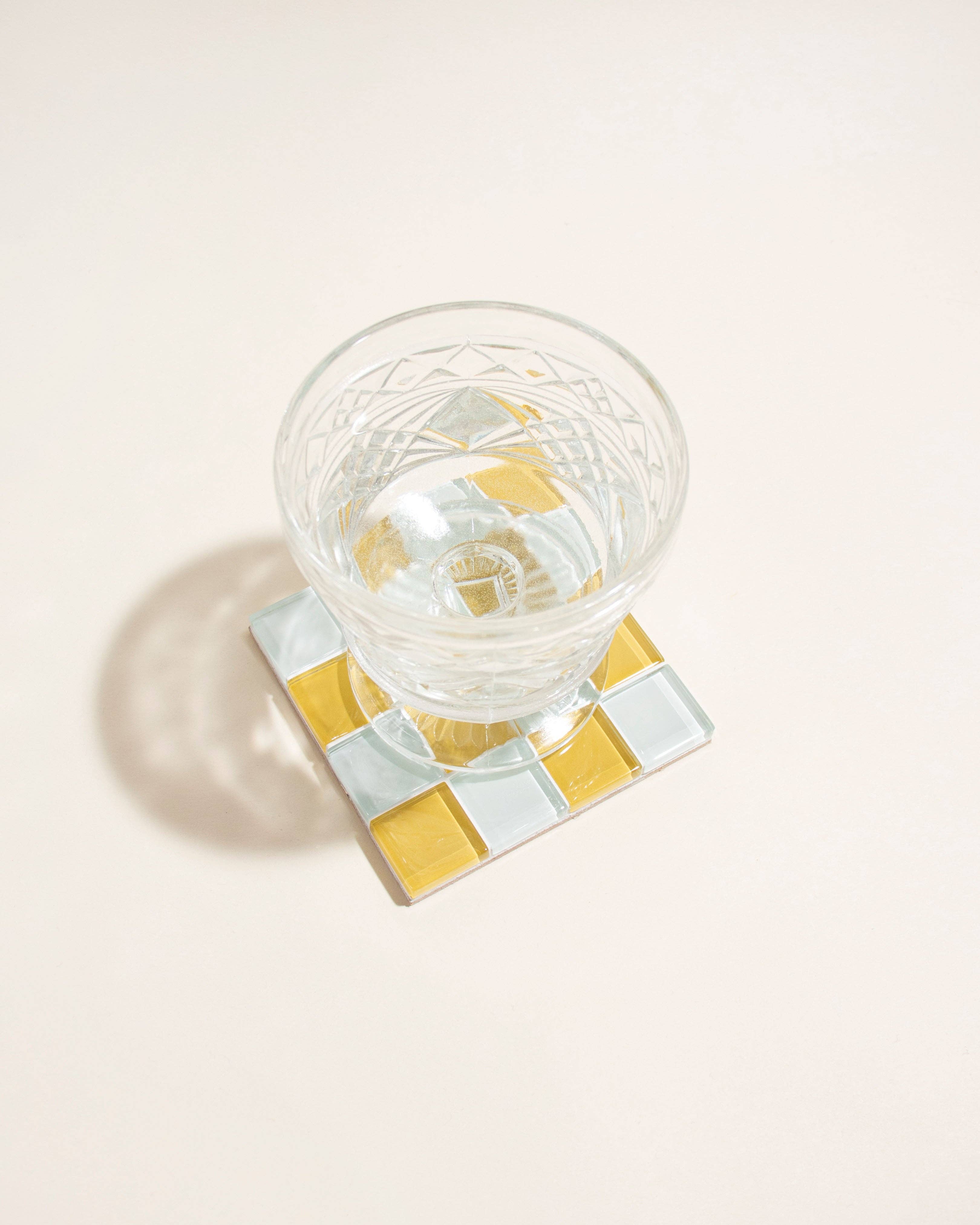 Glass Tile Coaster - Honey Milk Chocolate