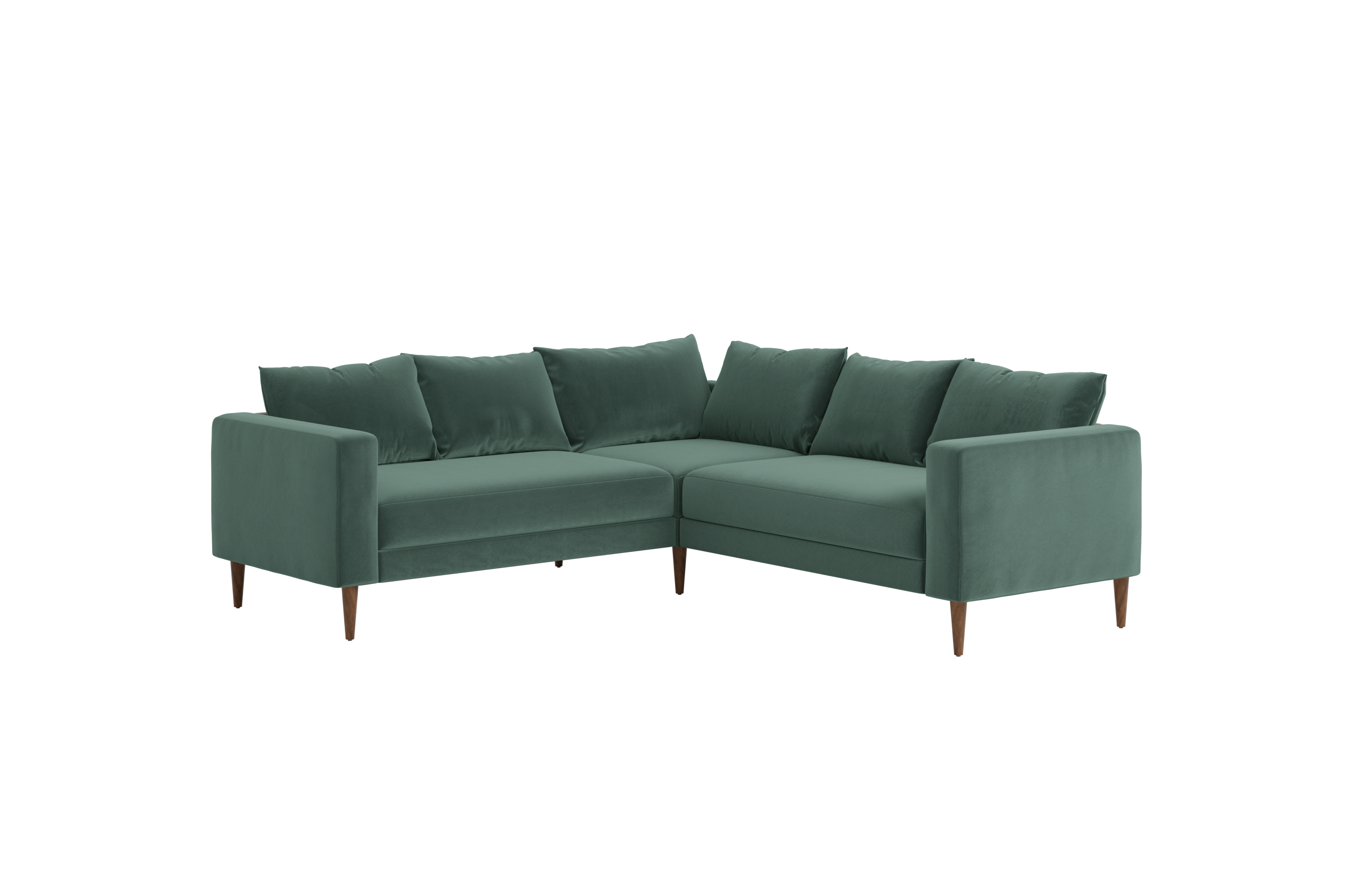The Essential Corner Sectional | 5 Seat | Recycled Velvet