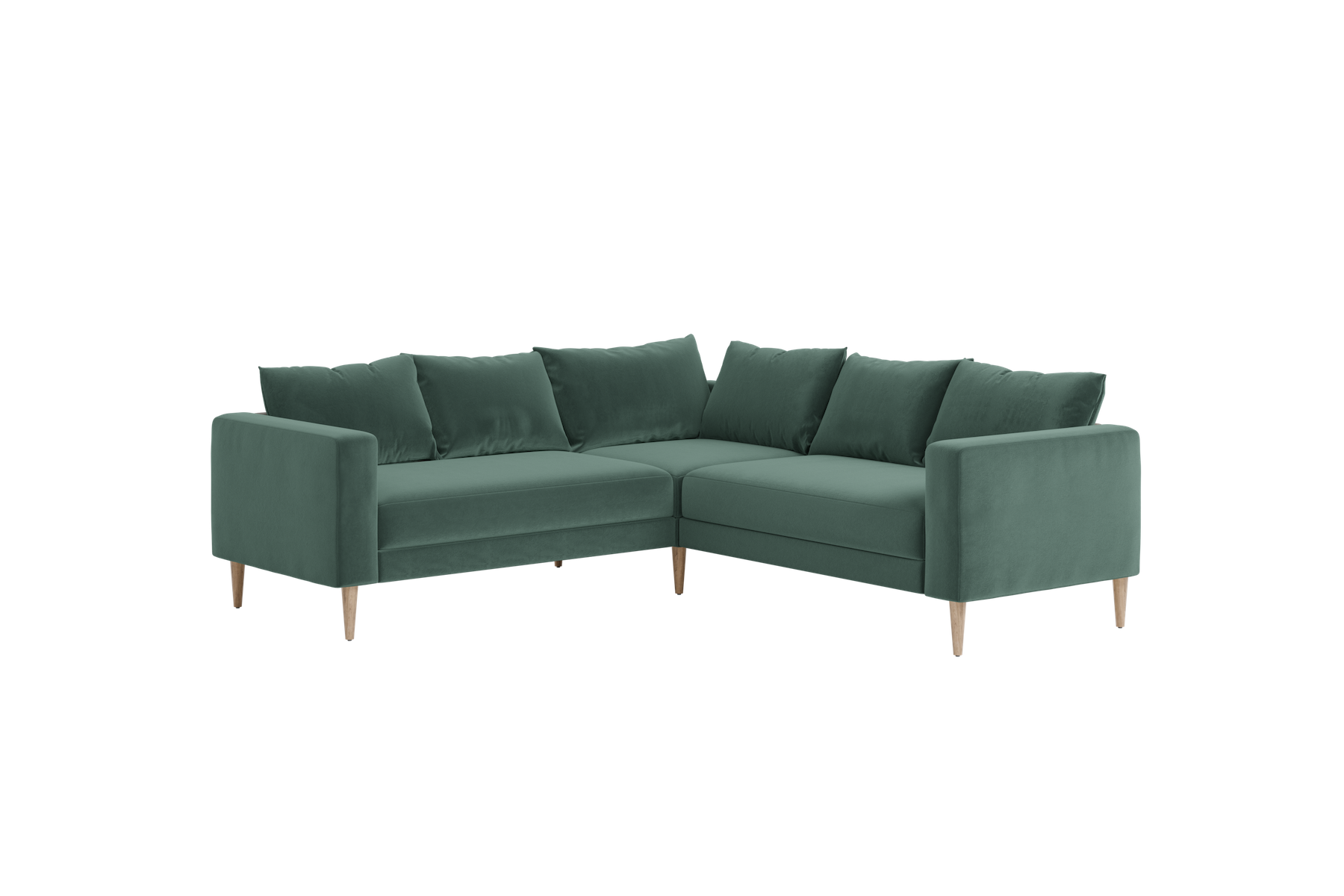 The Essential Corner Sectional | 5 Seat | Recycled Velvet