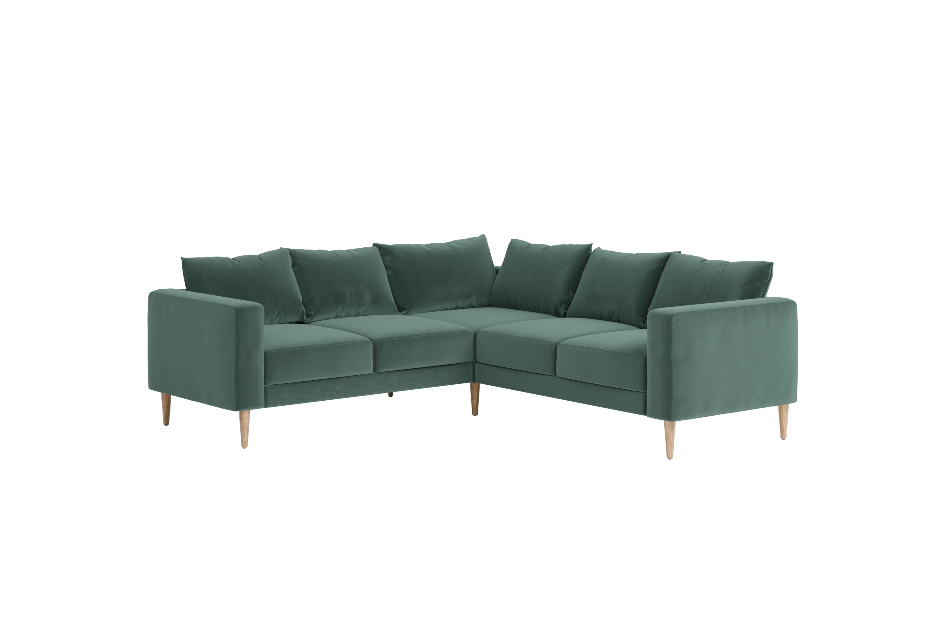 The Essential Corner Sectional | 5 Seat | Recycled Velvet