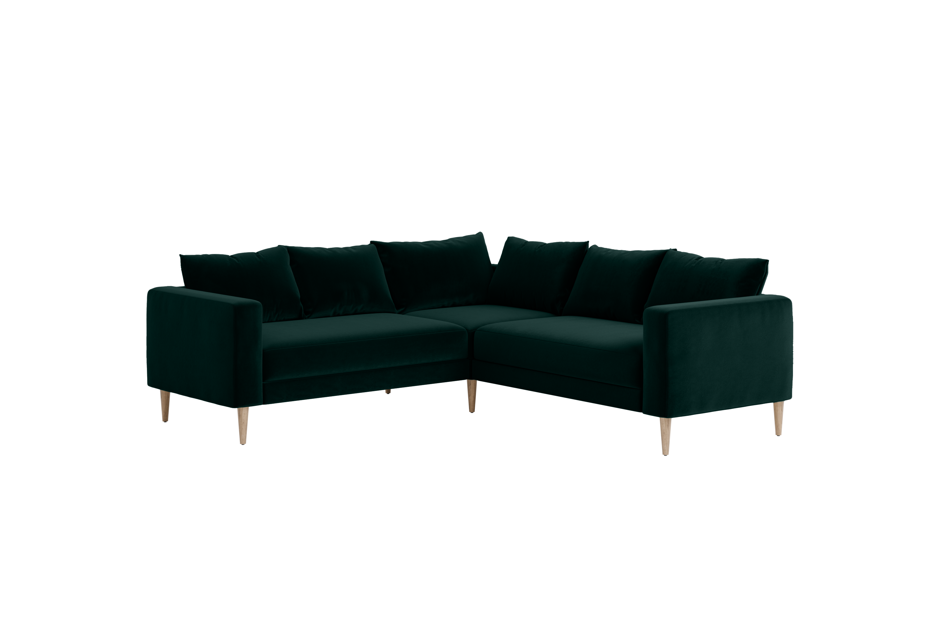 The Essential Corner Sectional | 5 Seat | Recycled Velvet
