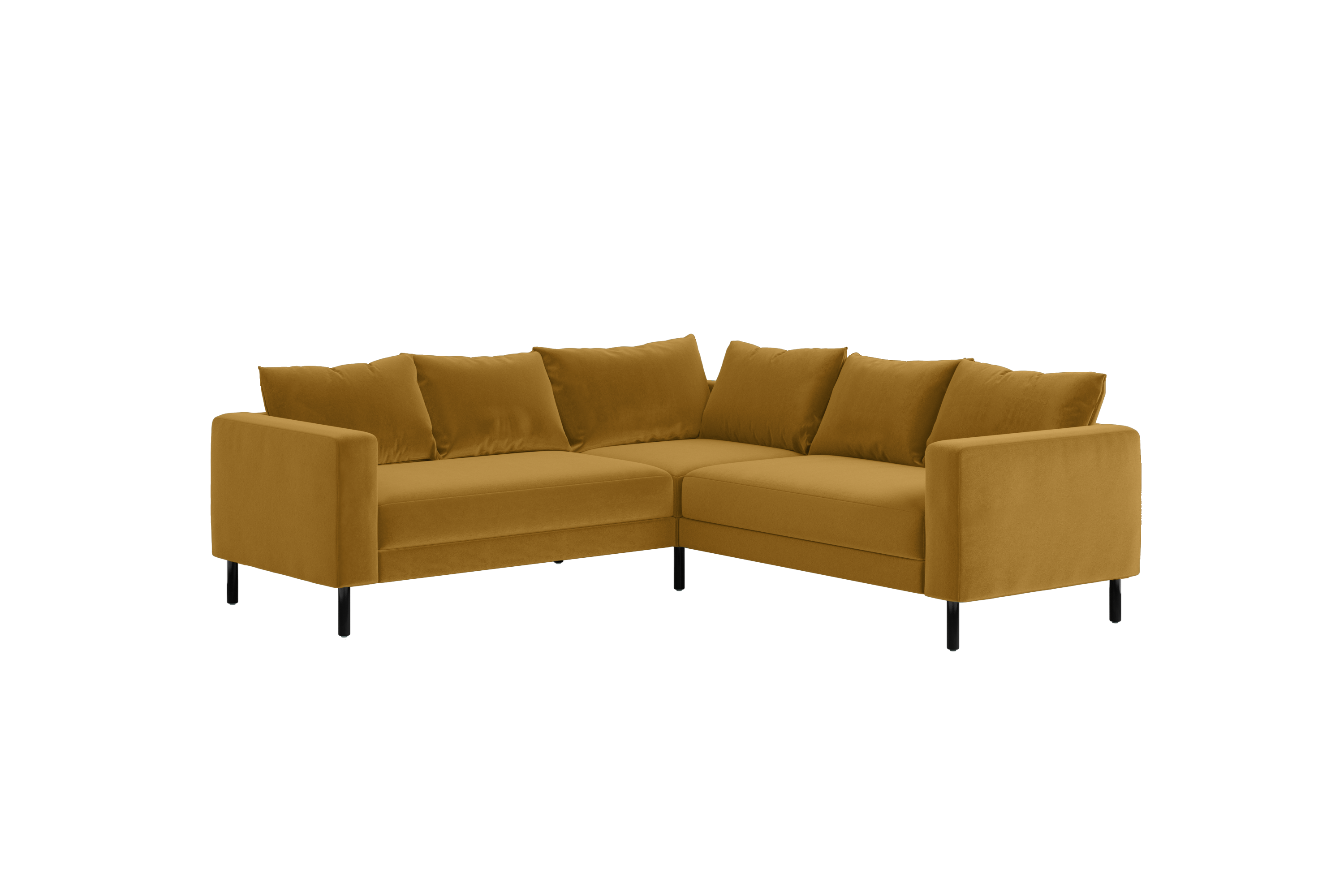 The Essential Corner Sectional | 5 Seat | Recycled Velvet
