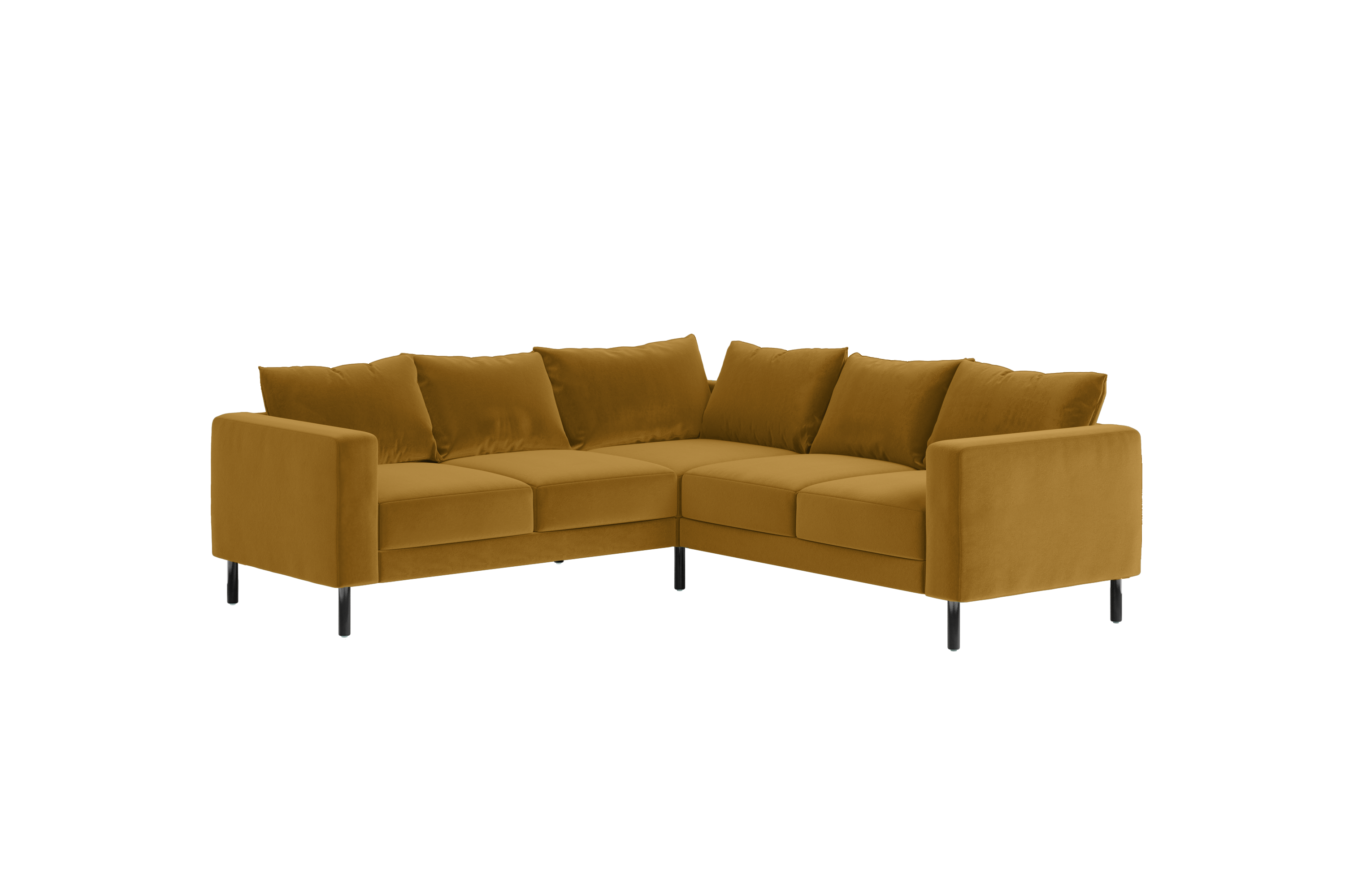 The Essential Corner Sectional | 5 Seat | Recycled Velvet