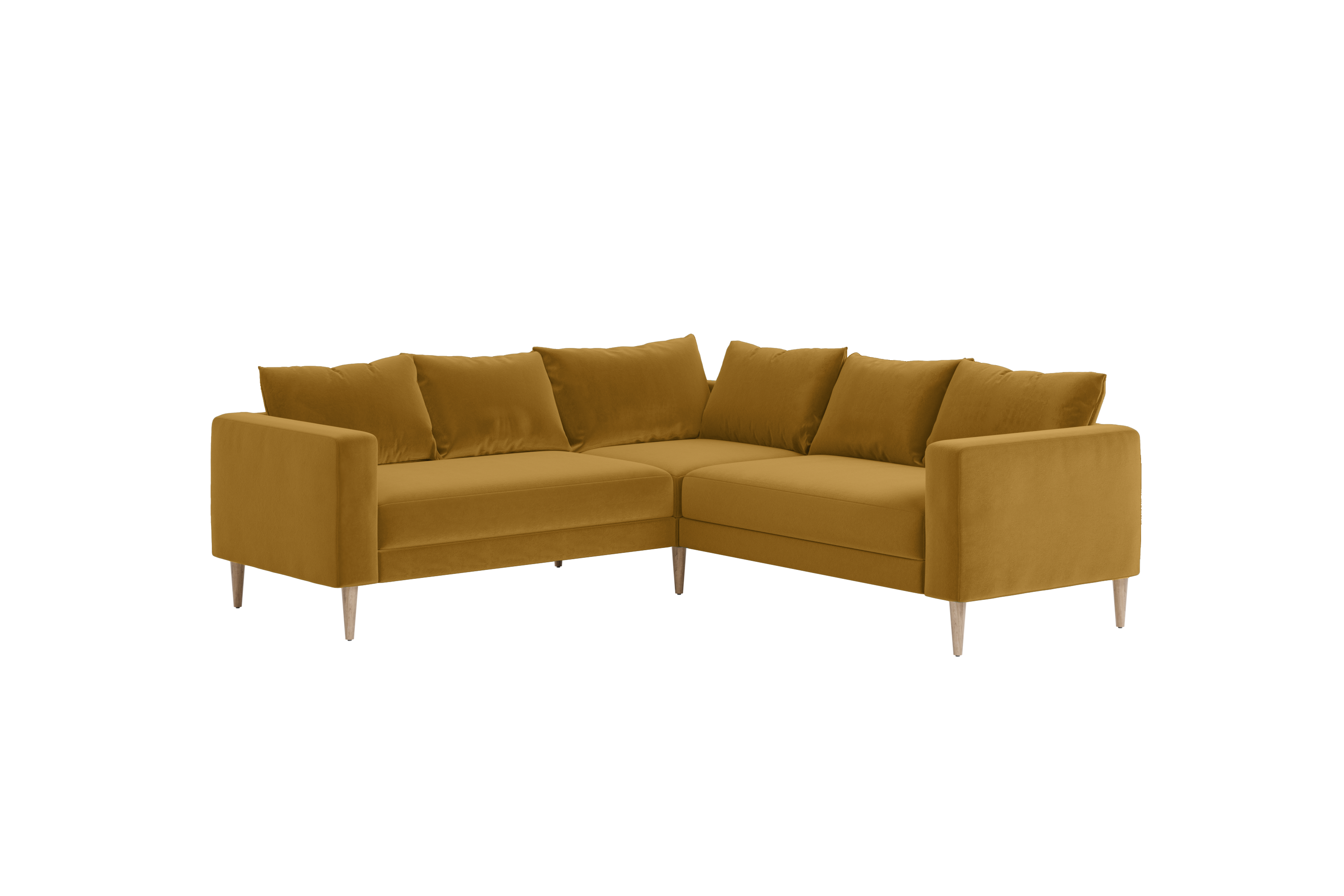 The Essential Corner Sectional | 5 Seat | Recycled Velvet