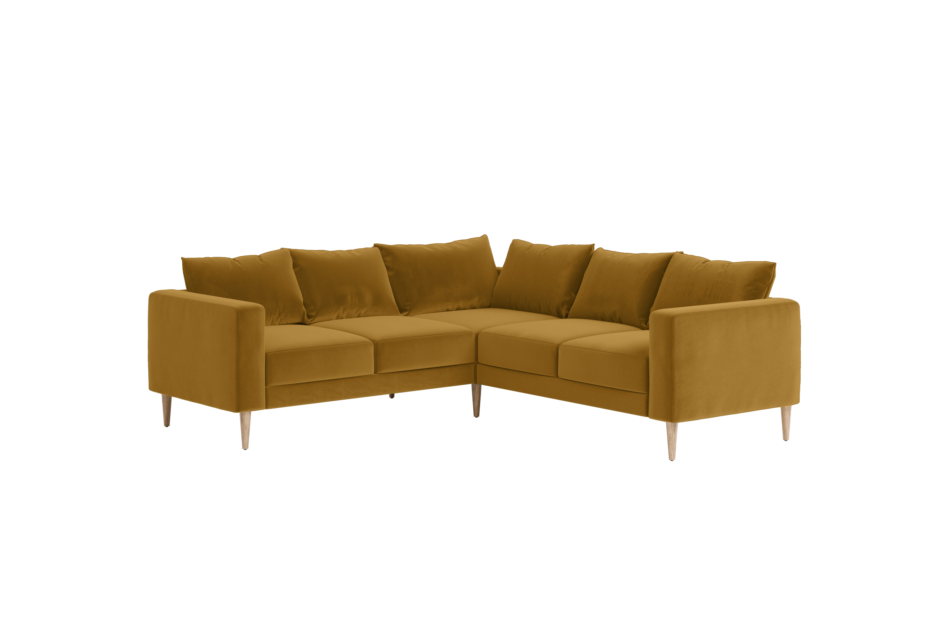 The Essential Corner Sectional | 5 Seat | Recycled Velvet