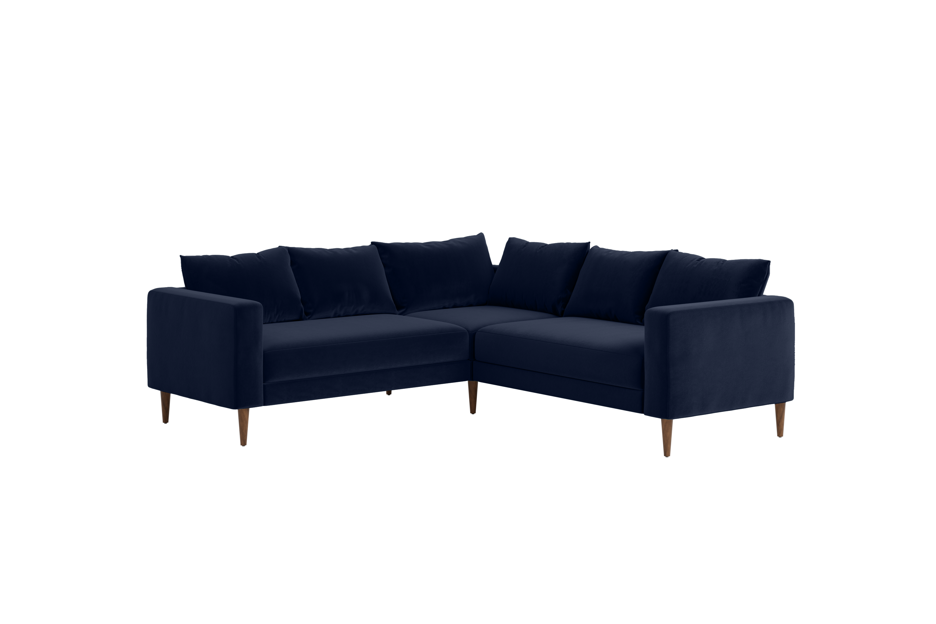The Essential Corner Sectional | 5 Seat | Recycled Velvet