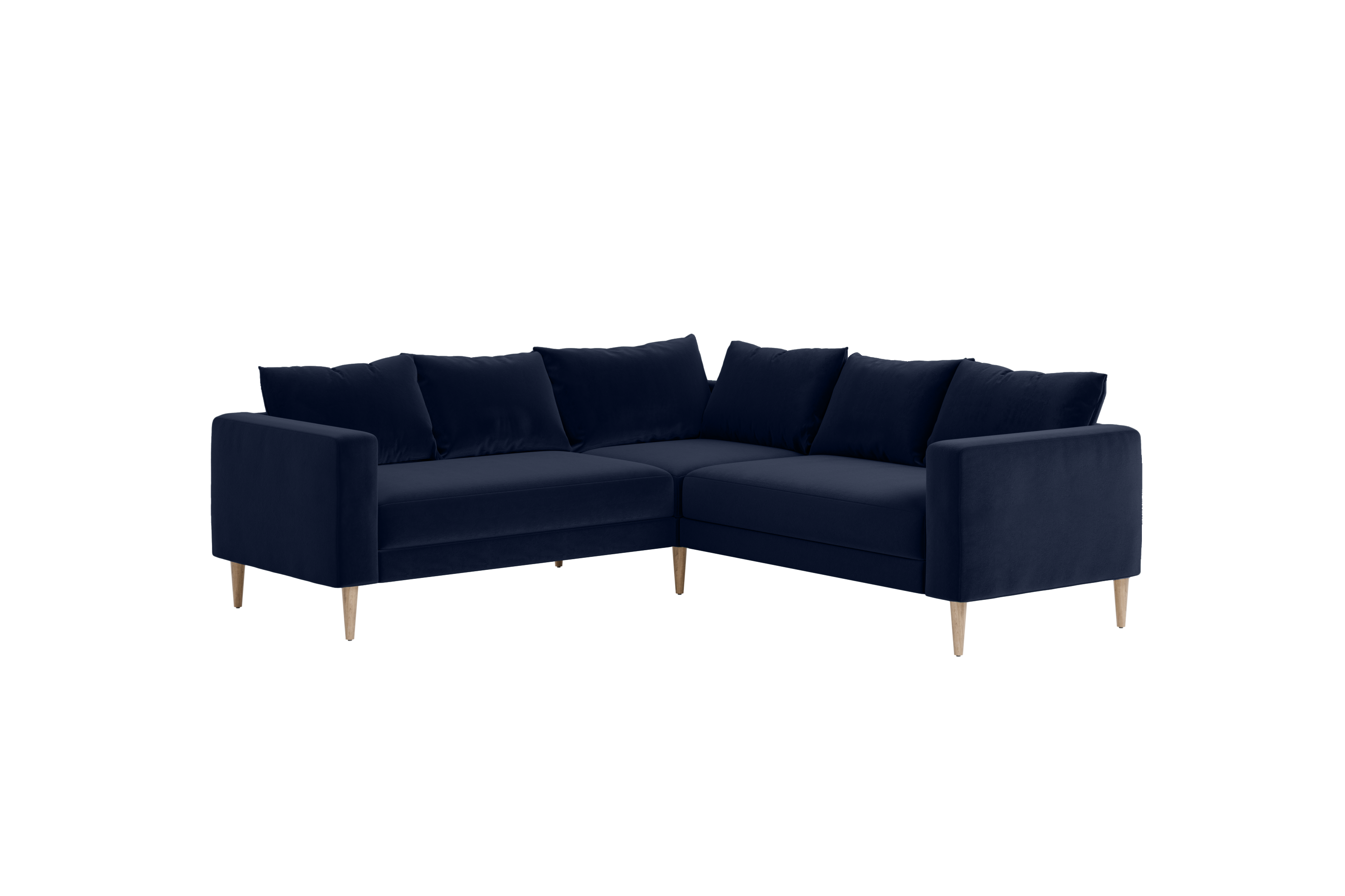 The Essential Corner Sectional | 5 Seat | Recycled Velvet