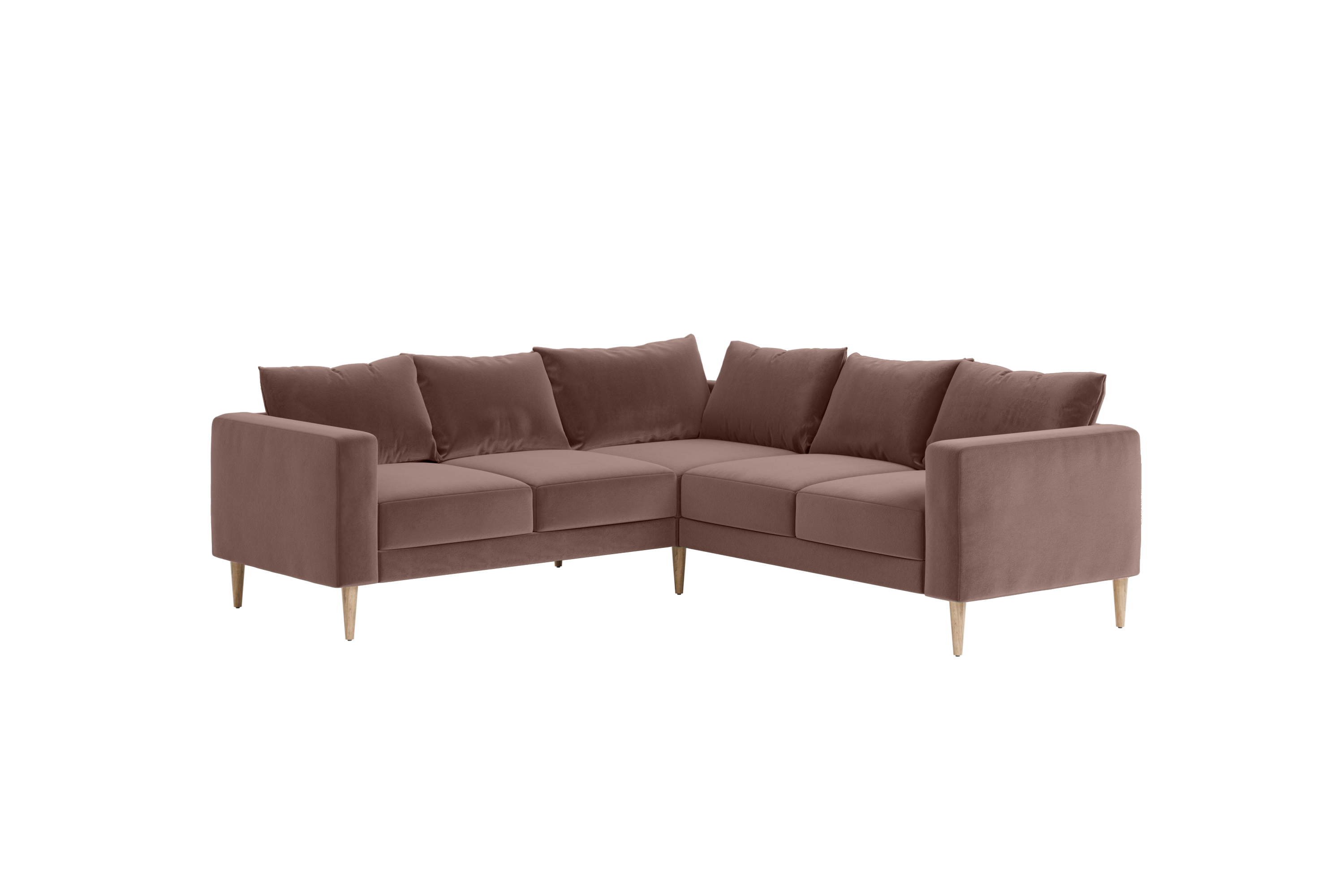 The Essential Corner Sectional | 5 Seat | Recycled Velvet