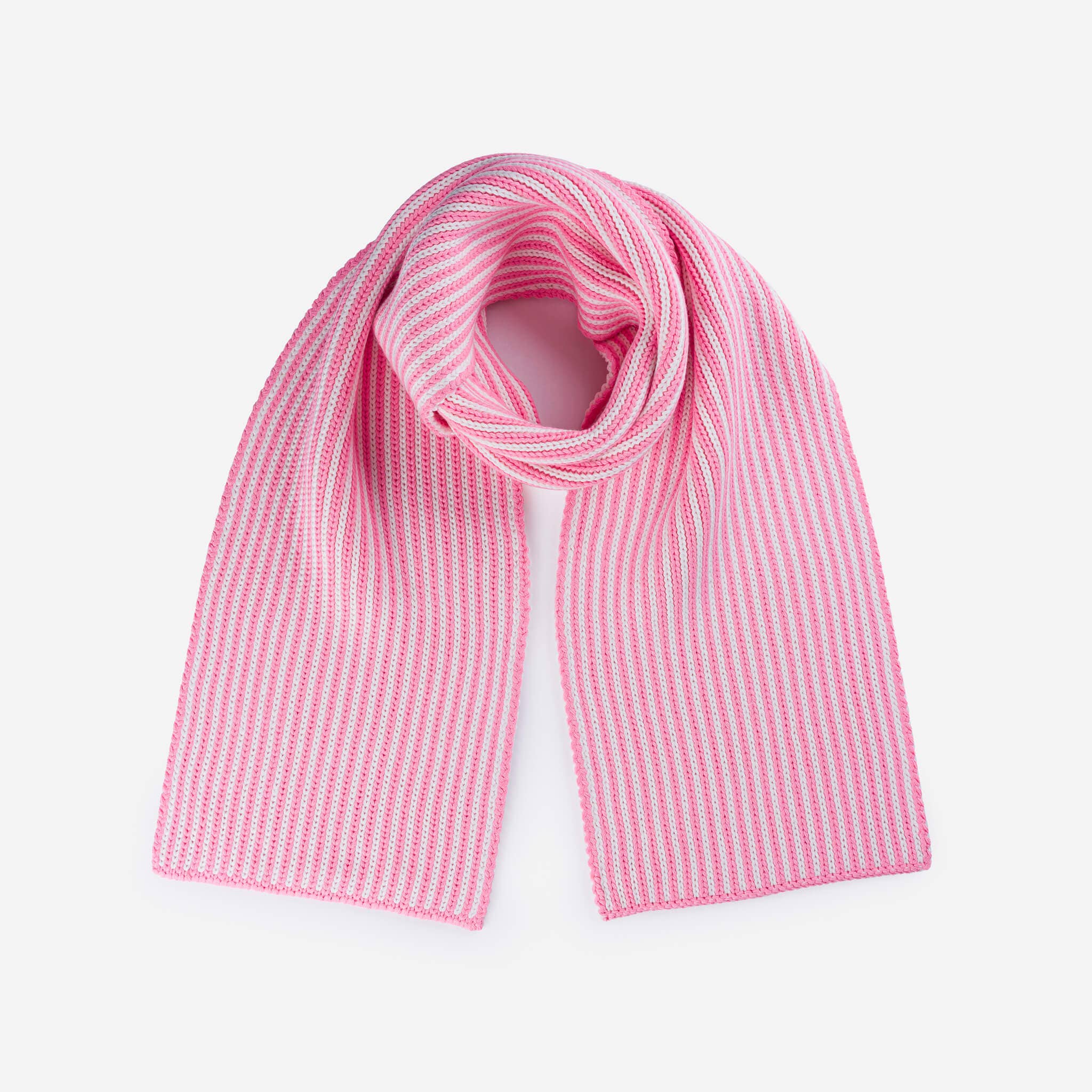 Pinstripe Big Scarf | Pink White