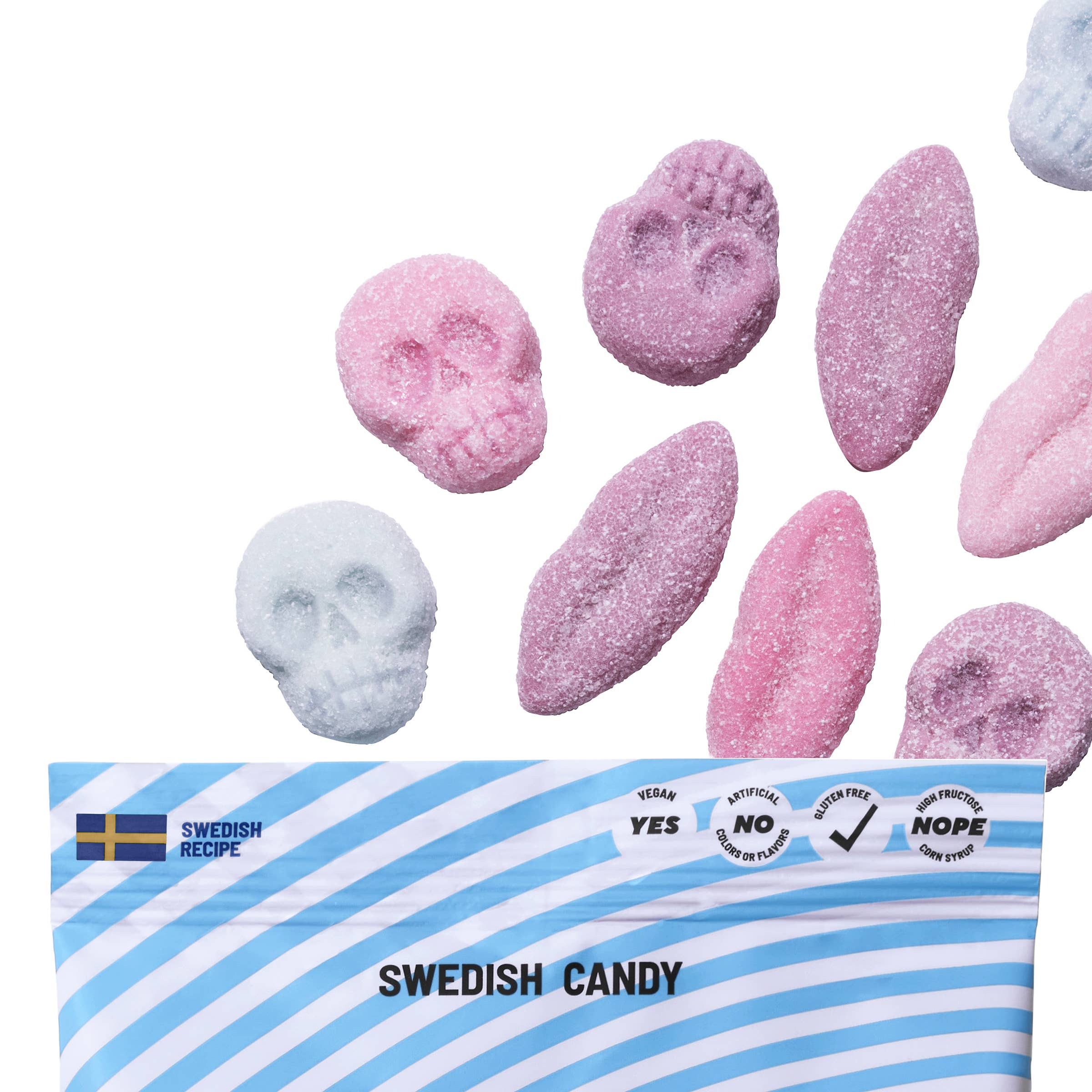 Foamy Lips & Skulls Swedish Candy