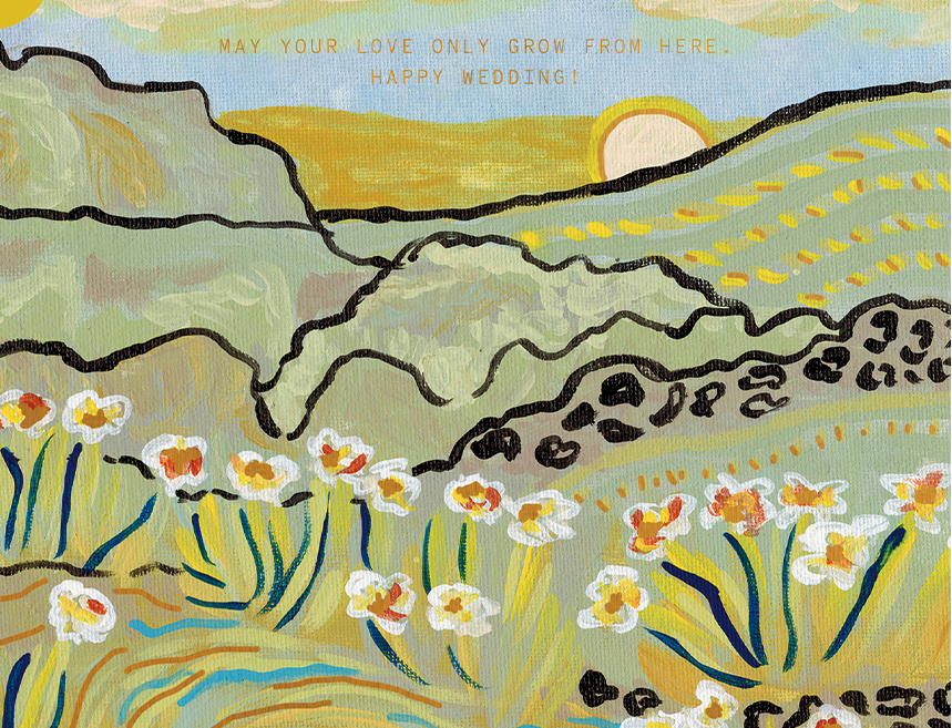 Love Only Grow Wedding Card