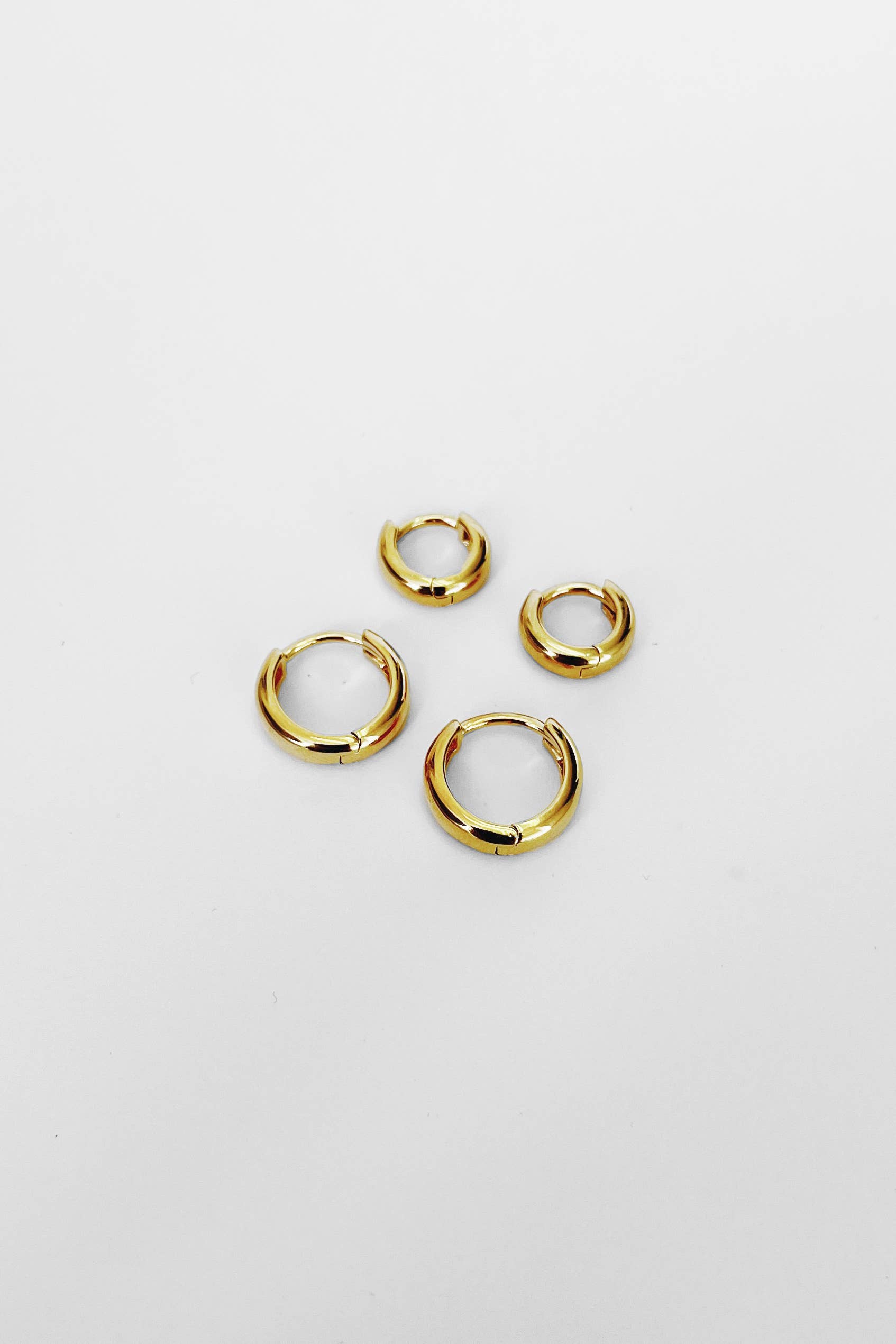 Baby Norma Huggie Hoops: Gold Vermeil