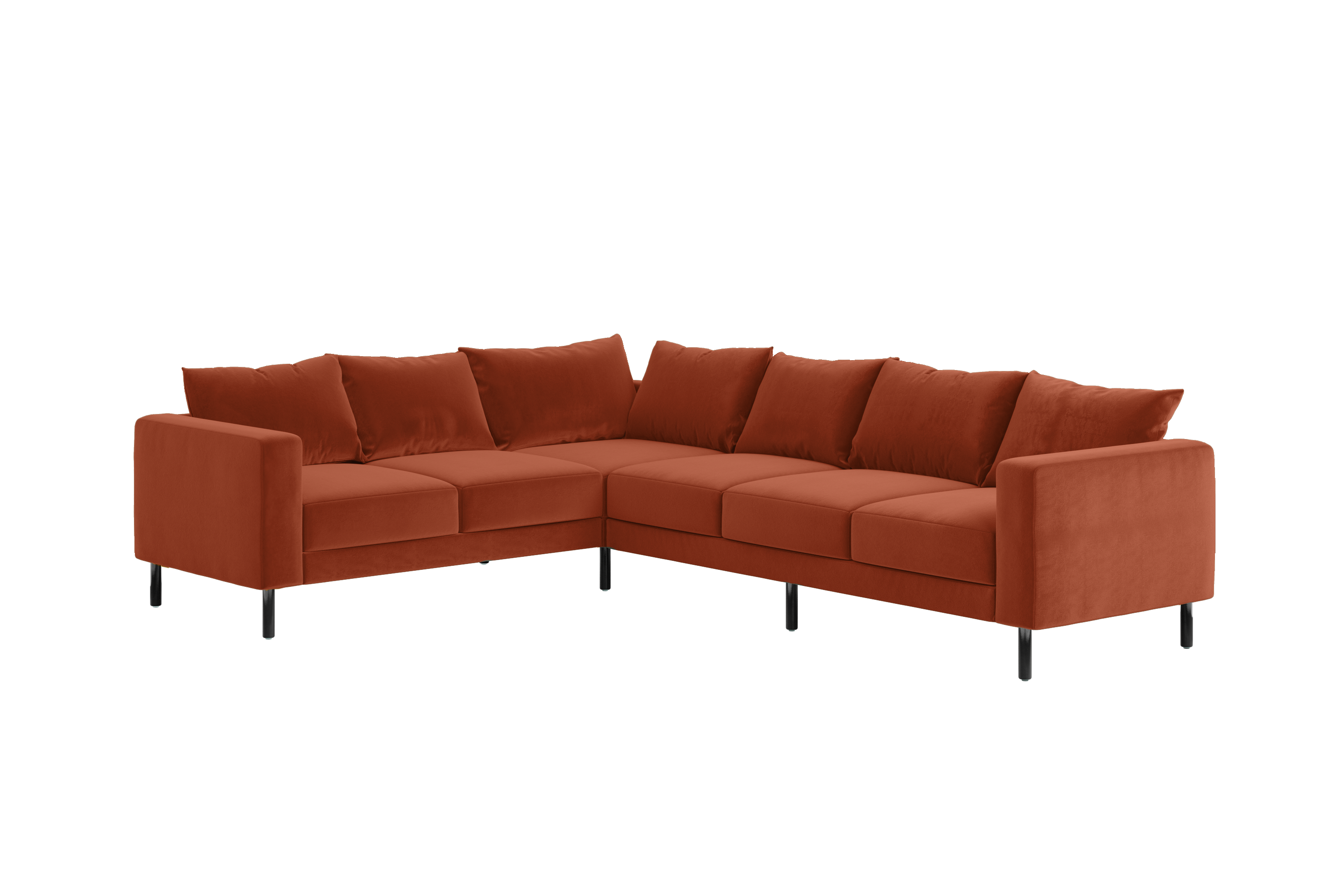 The Essential Corner Sectional | 6 Seat | Recycled Velvet
