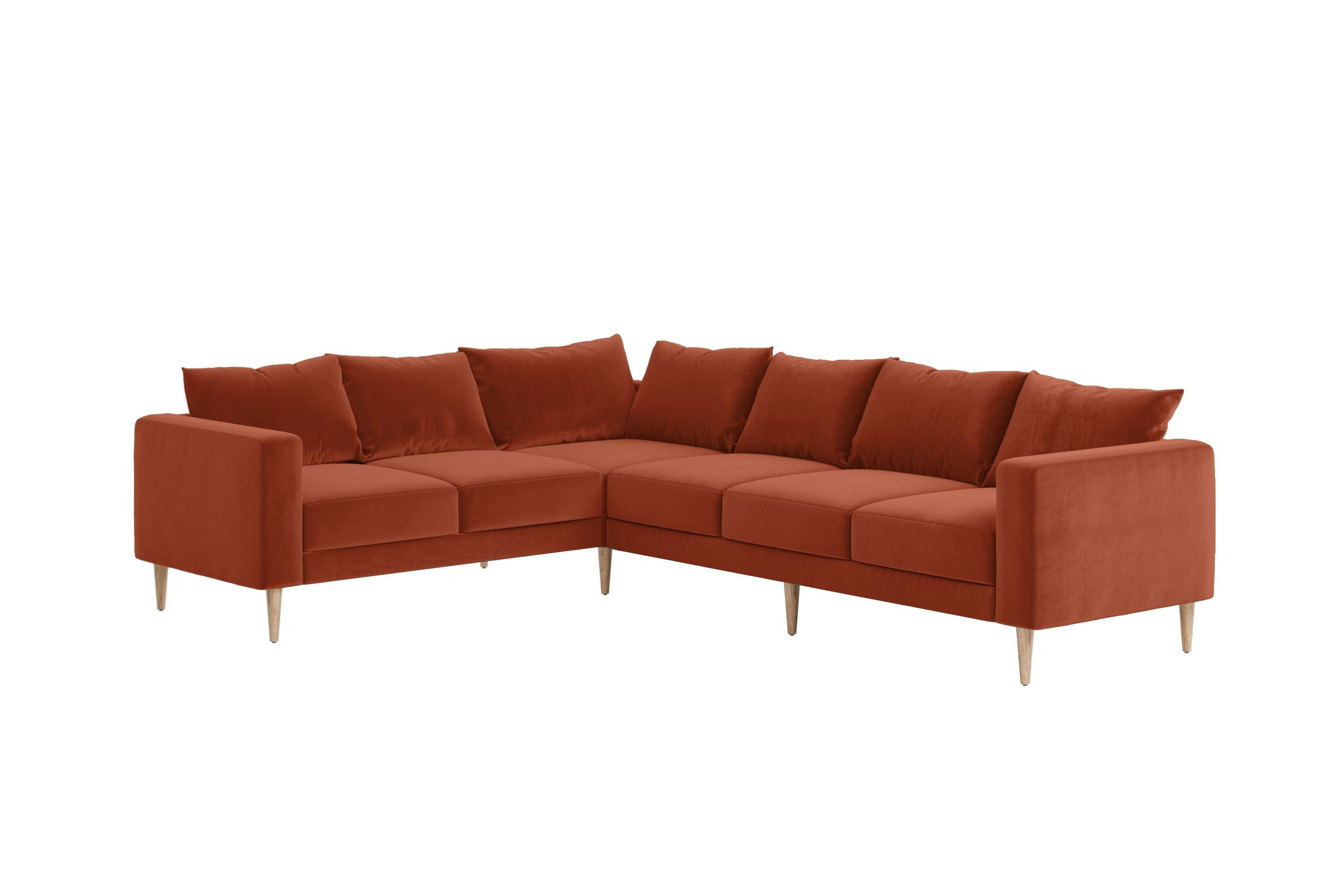 The Essential Corner Sectional | 6 Seat | Recycled Velvet