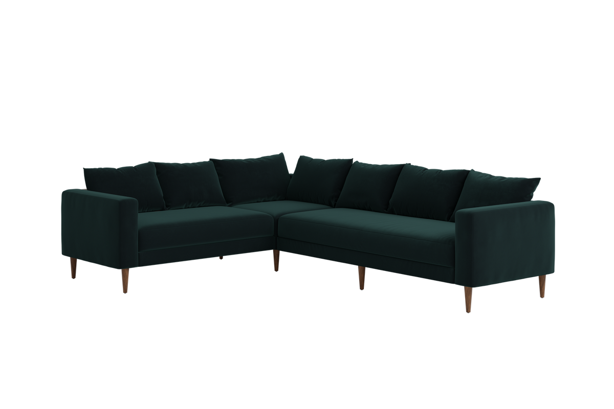 The Essential Corner Sectional | 6 Seat | Recycled Velvet