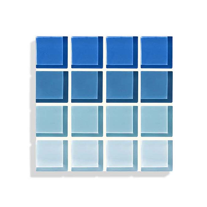 Glass Tile Coaster | Ombre Maldives