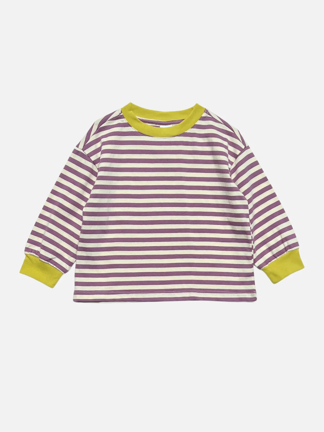 Kid's Stripe Longsleeve | Purple + Yellow