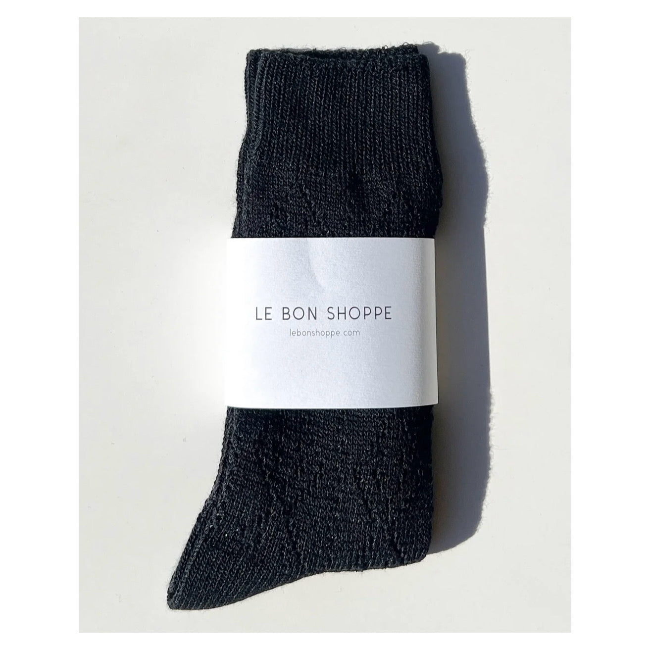 Modal Eyelet Socks | Jet Black