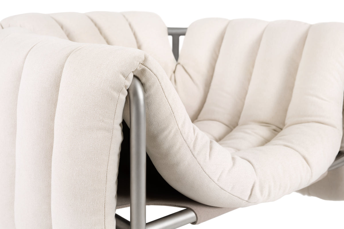 Puffy Lounge Chair | Stainless Steel Base