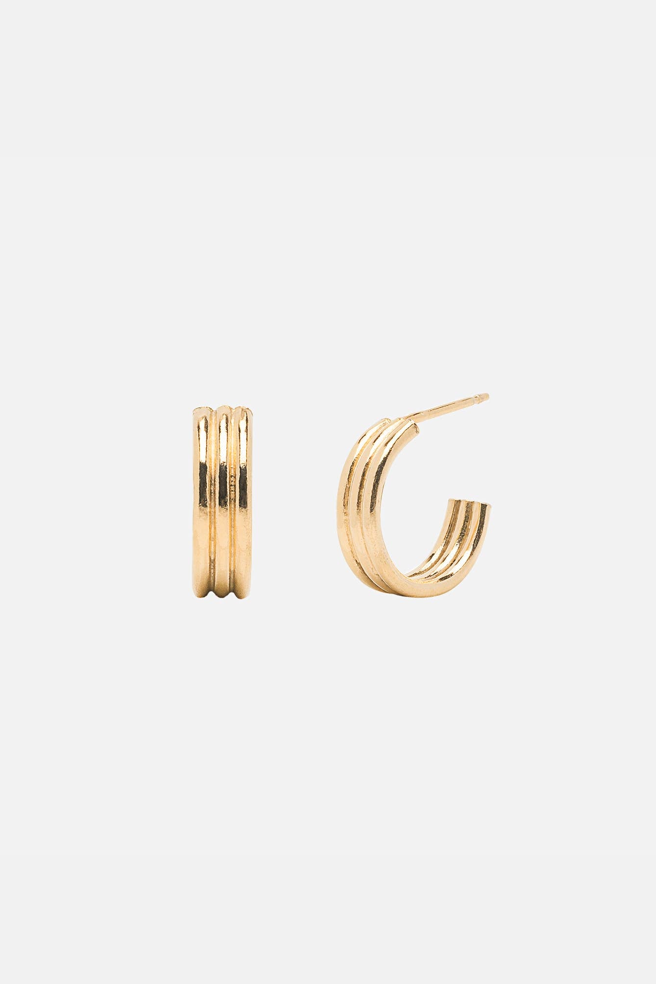 Range Hoops: Gold Vermeil