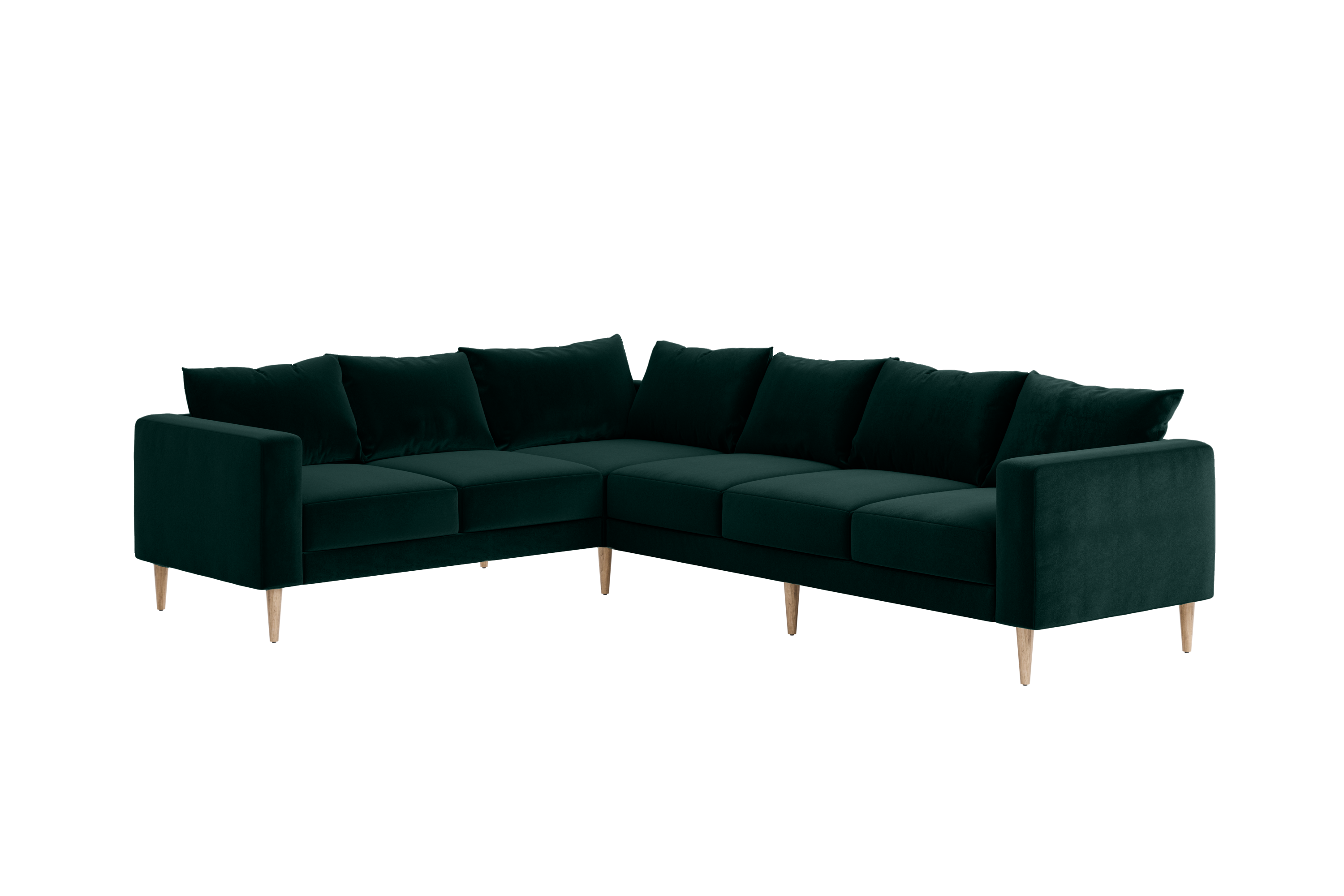 The Essential Corner Sectional | 6 Seat | Recycled Velvet