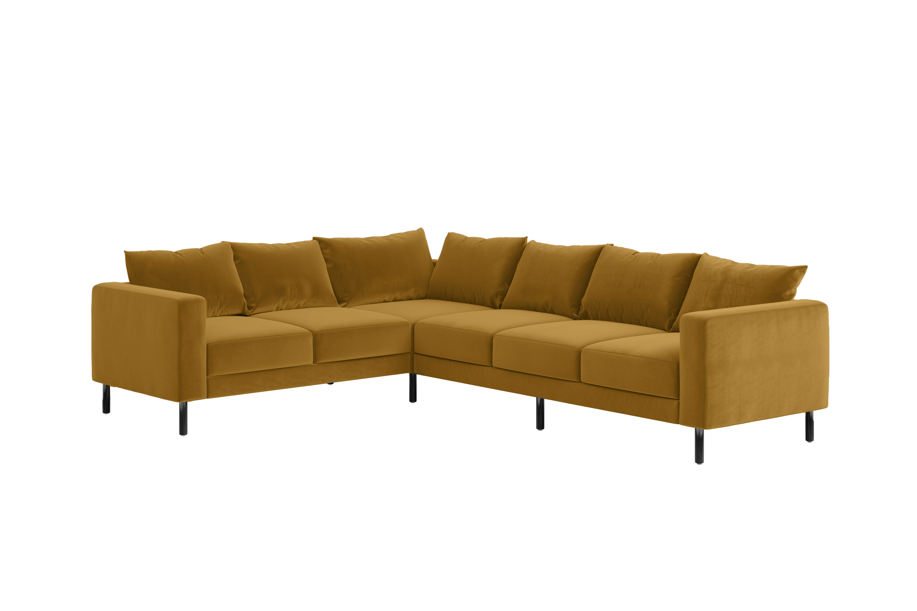 The Essential Corner Sectional | 6 Seat | Recycled Velvet
