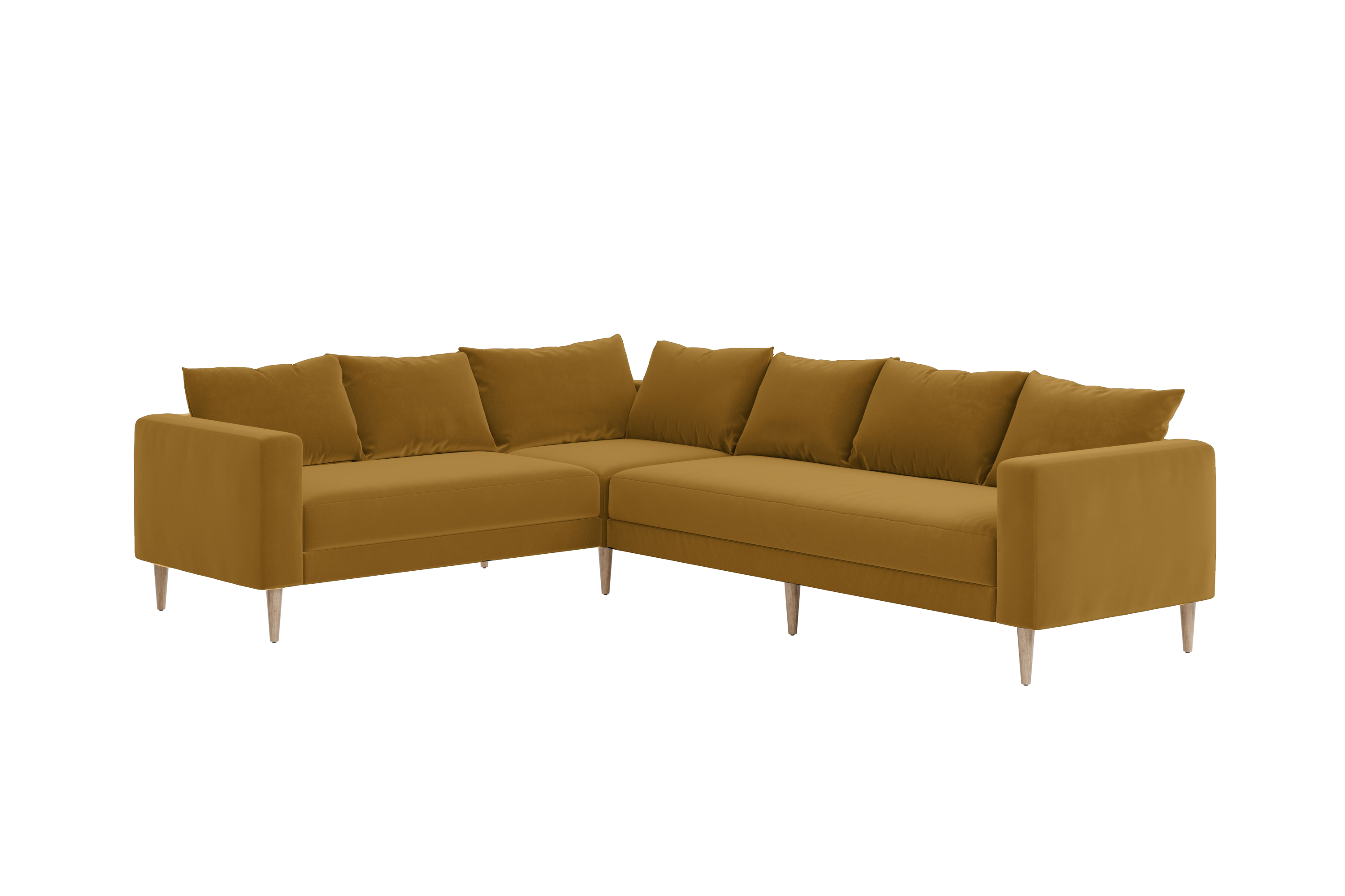 The Essential Corner Sectional | 6 Seat | Recycled Velvet
