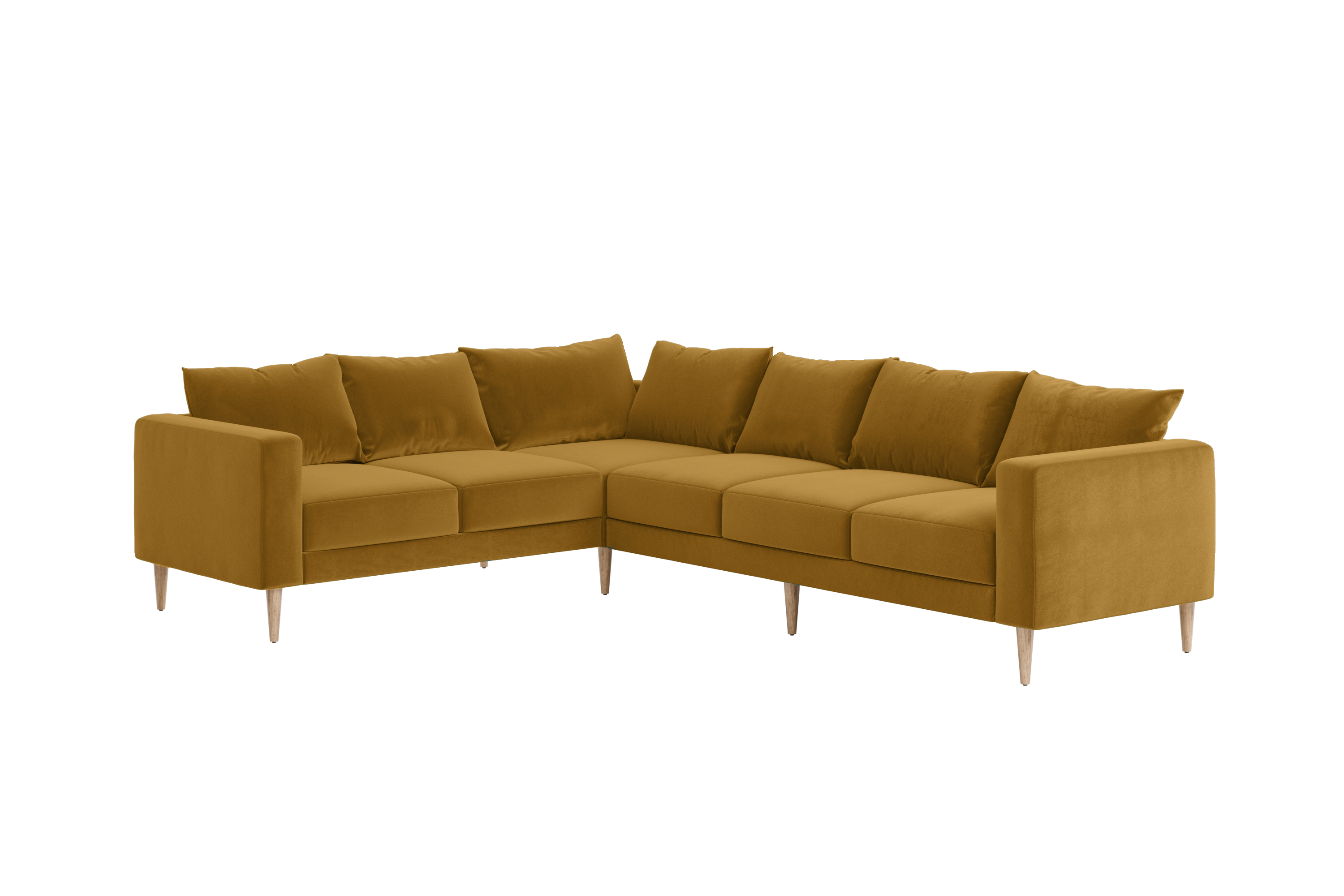 The Essential Corner Sectional | 6 Seat | Recycled Velvet