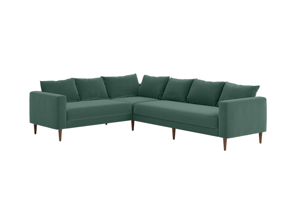 The Essential Corner Sectional | 6 Seat | Recycled Velvet