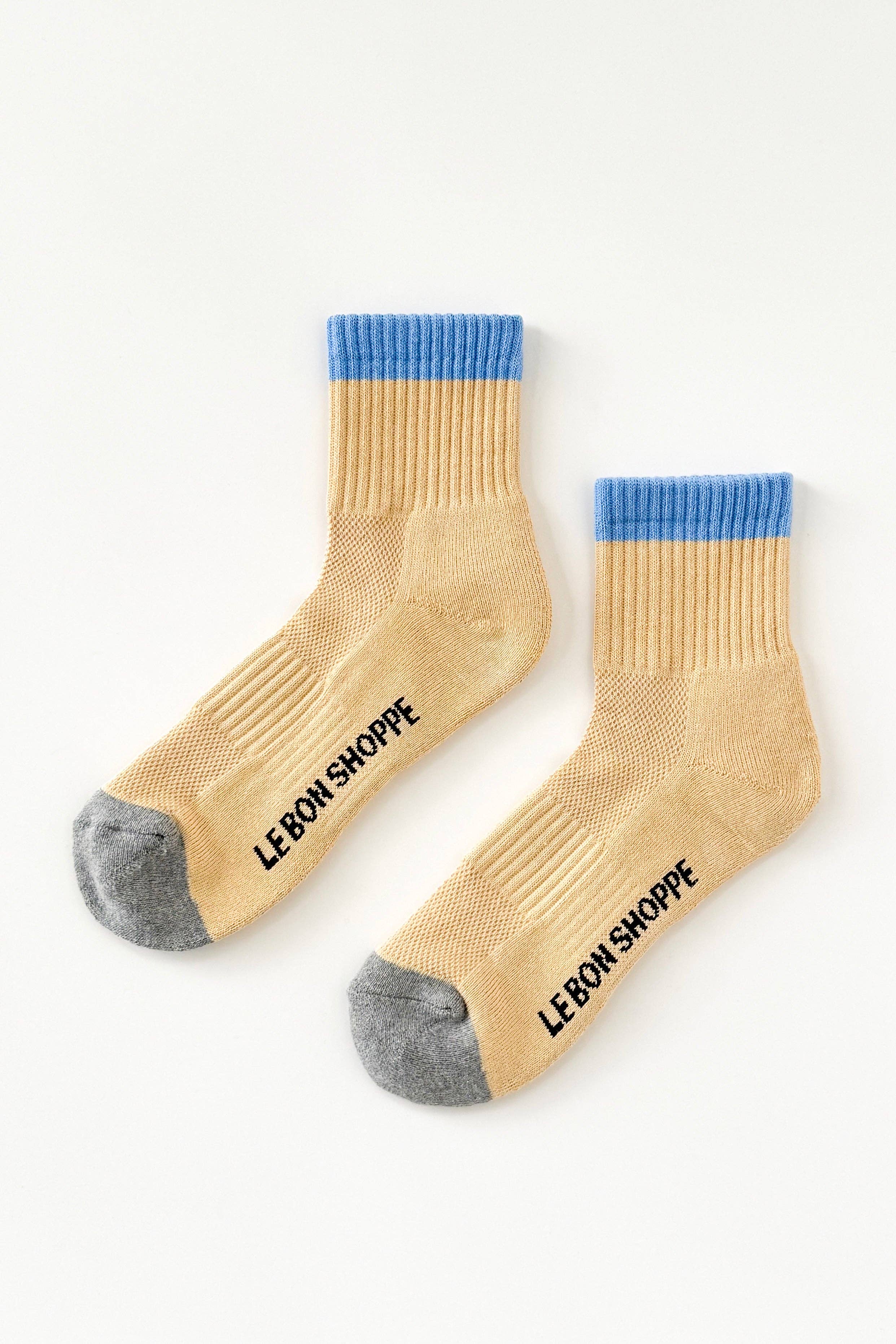 Color Block Girlfriend Socks | Yellow Blue