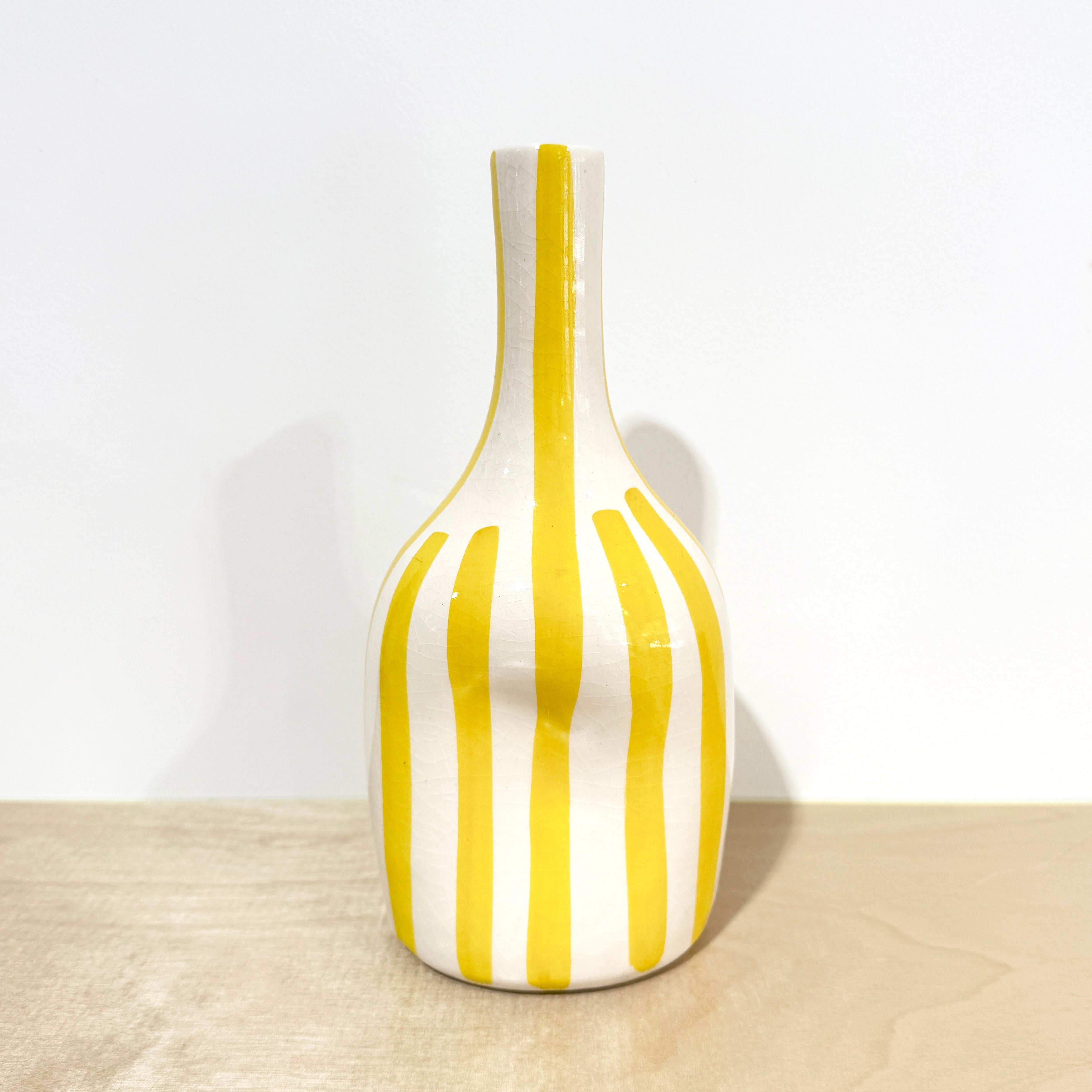 Striped Moroccan Vase | Yellow