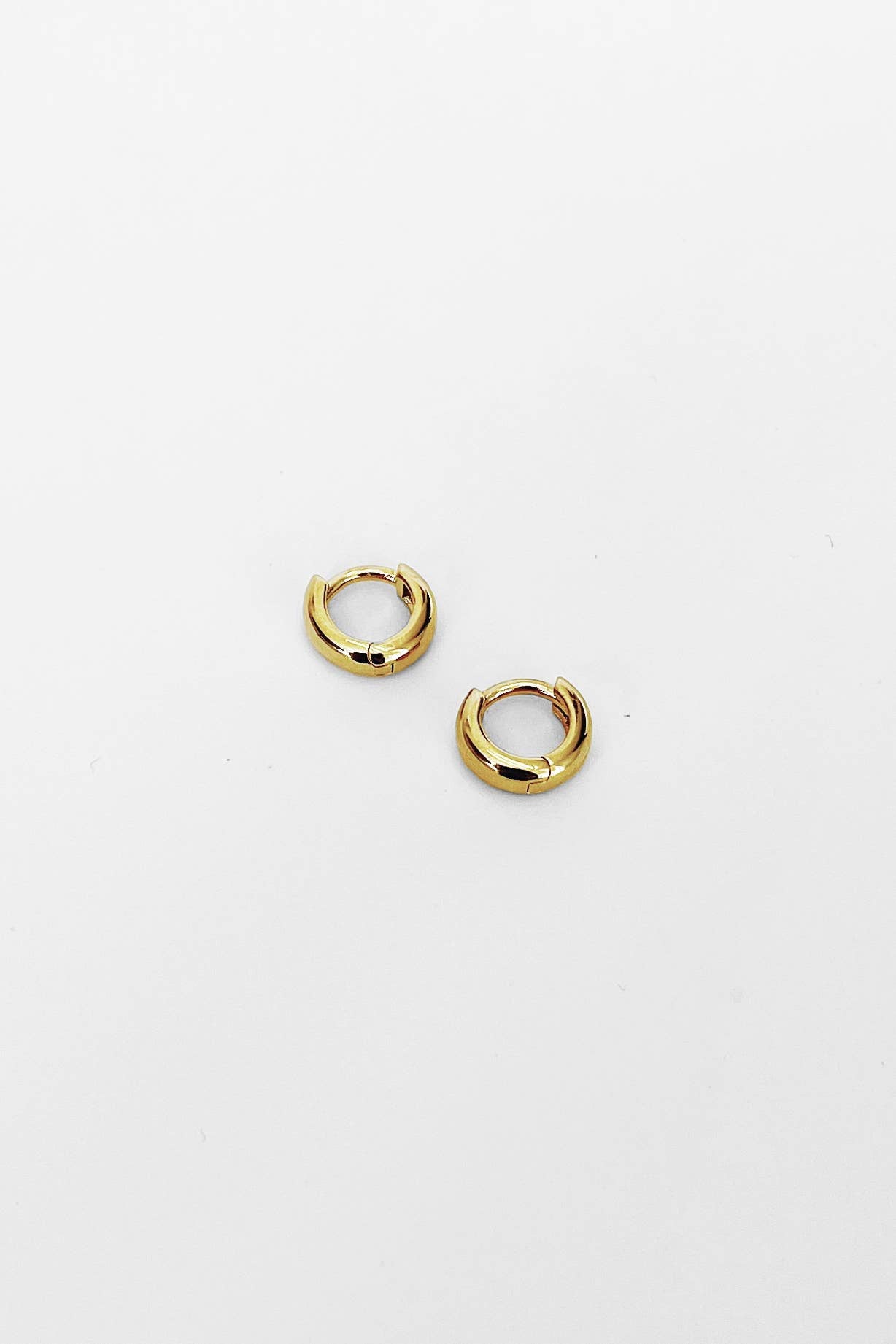 Baby Norma Huggie Hoops: Gold Vermeil