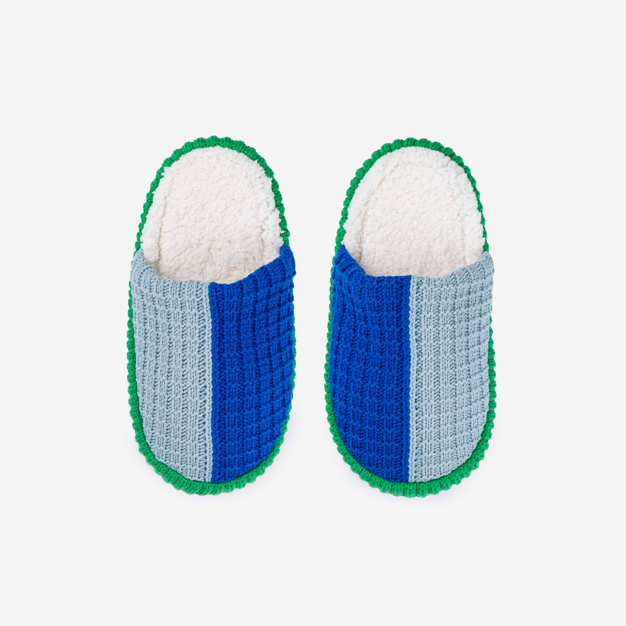 Colorblock Slide Slippers | Stone Blue Cobalt
