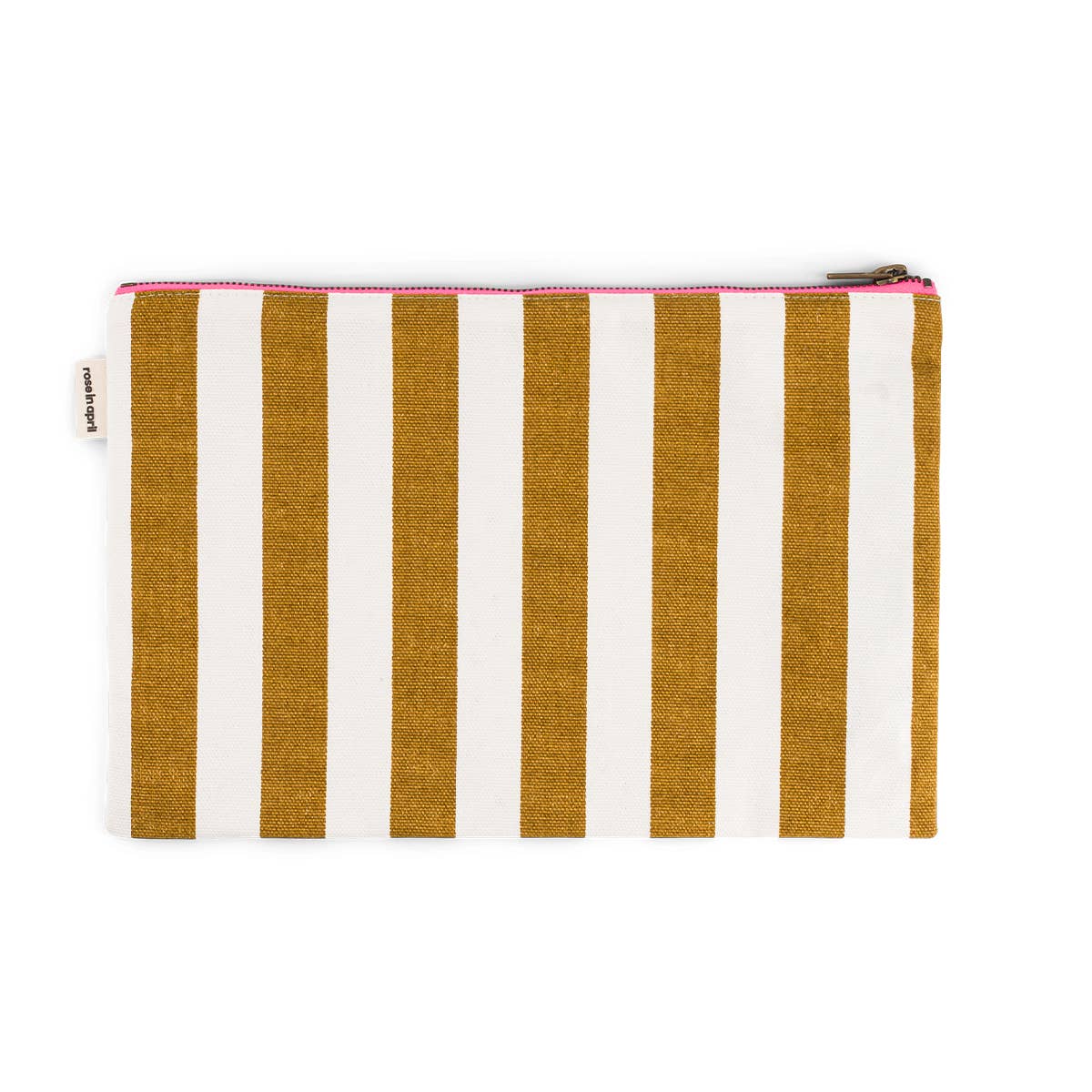 Lili Flat Pouch | Caramel Stripes