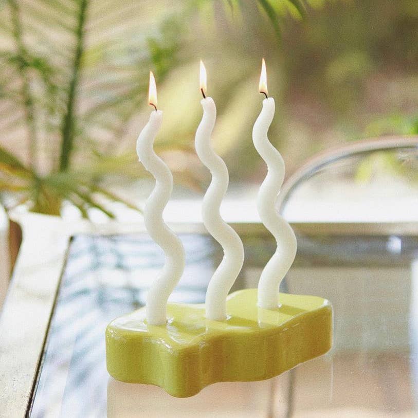Mini Ripple Taper Candle