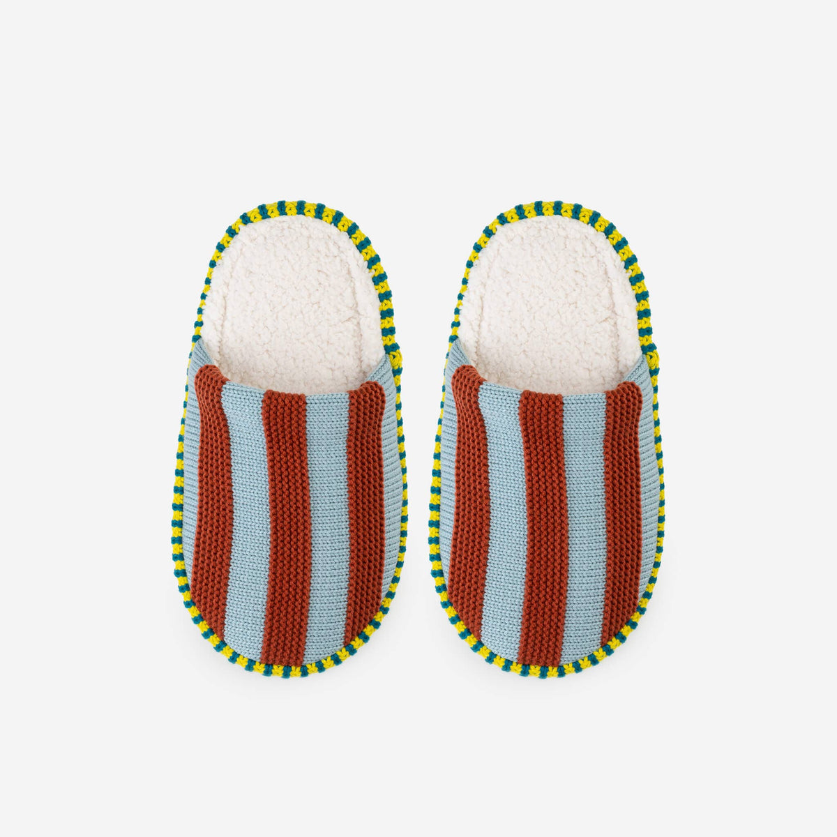 Super Stripe Slide Slippers | Stone Blue Rust | S/M