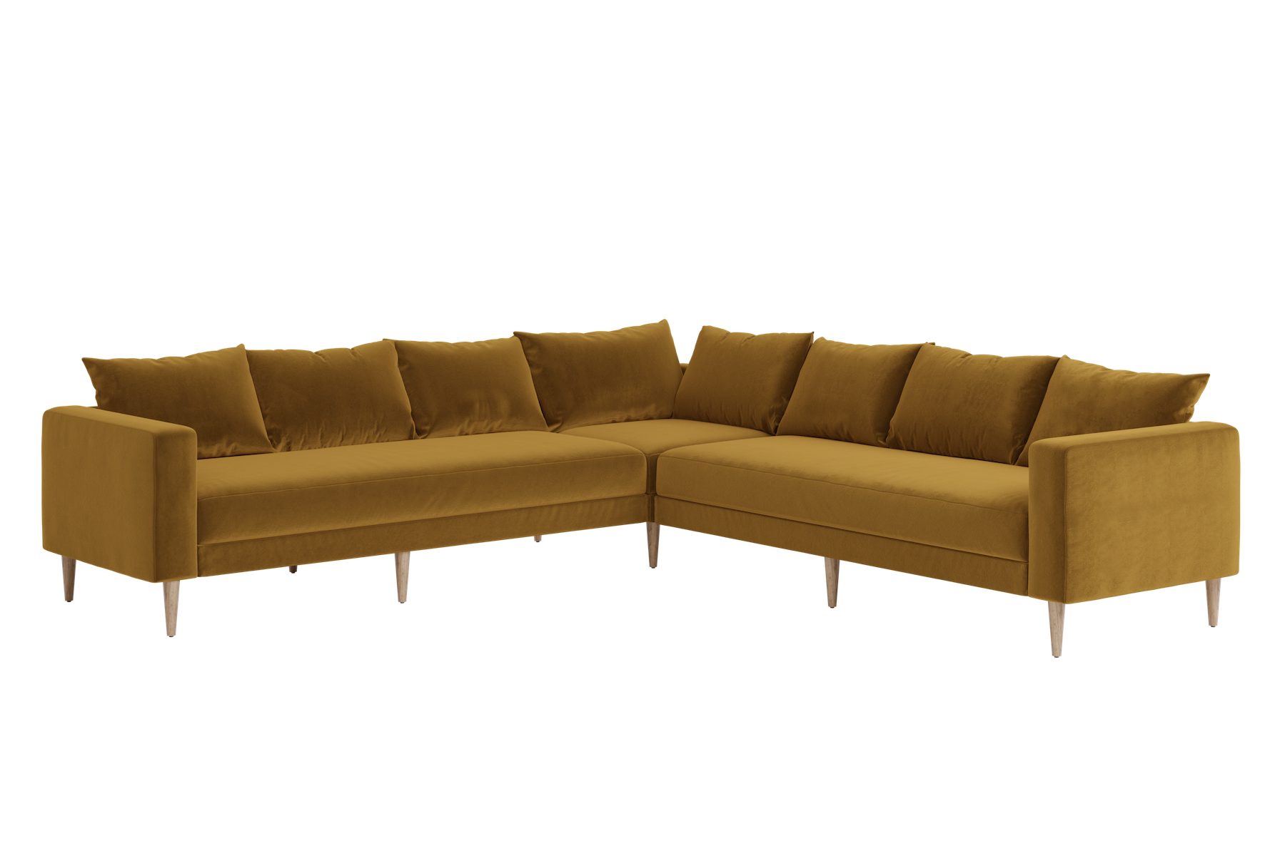 The Essential Corner Sectional | 7 Seat | Recycled Velvet