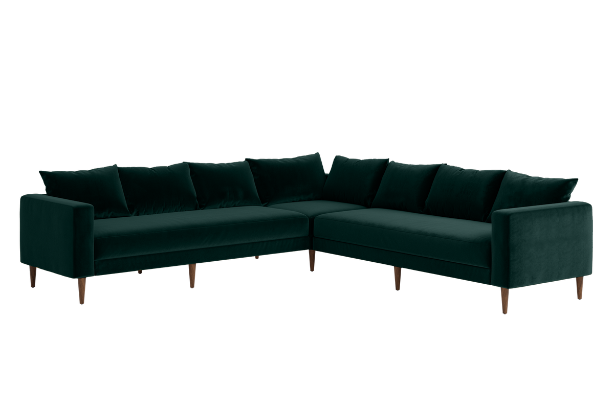 The Essential Corner Sectional | 7 Seat | Recycled Velvet